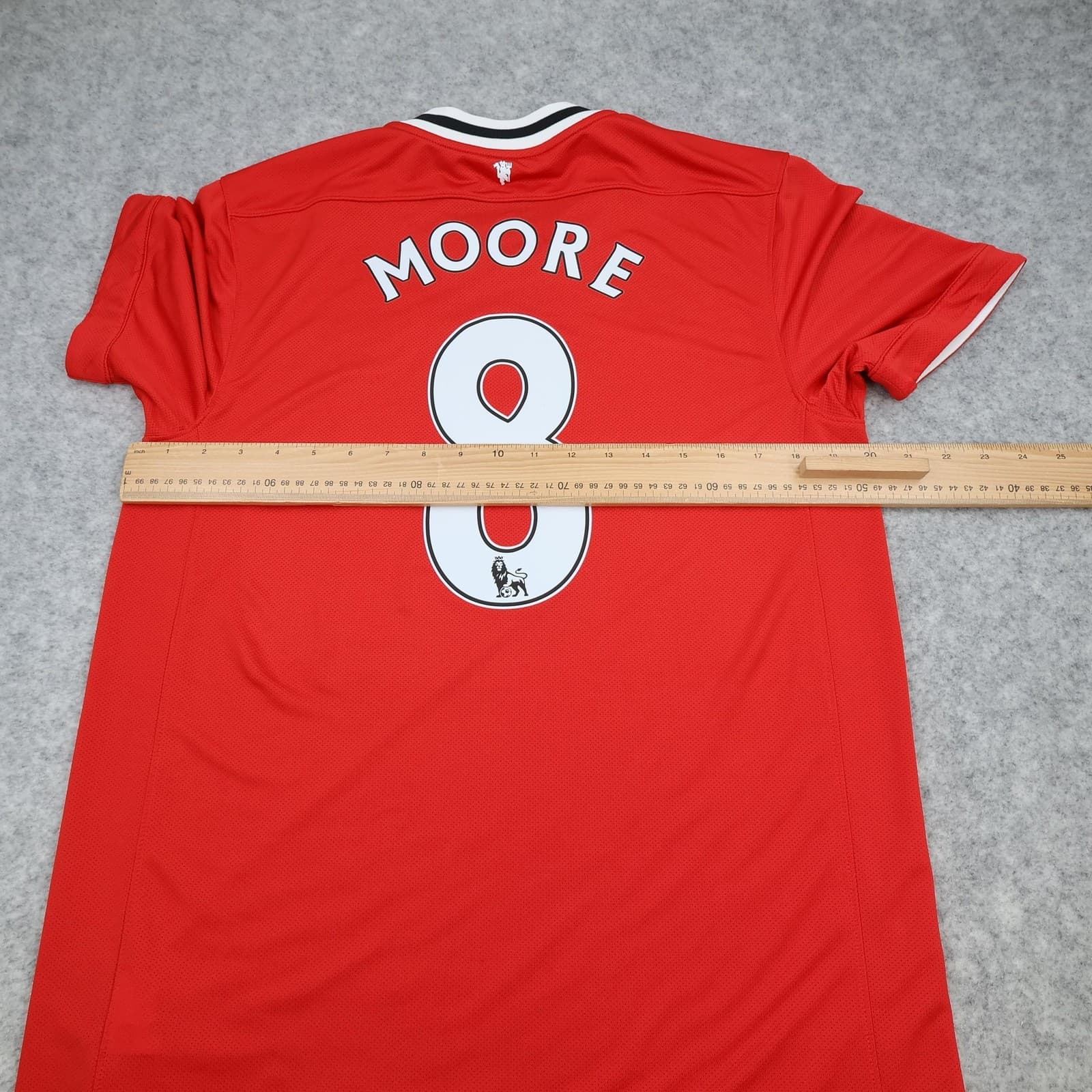 Manchester United Shirt Mens Medium Red Home 2011 2012 Football Nike Moore 8 photo 11