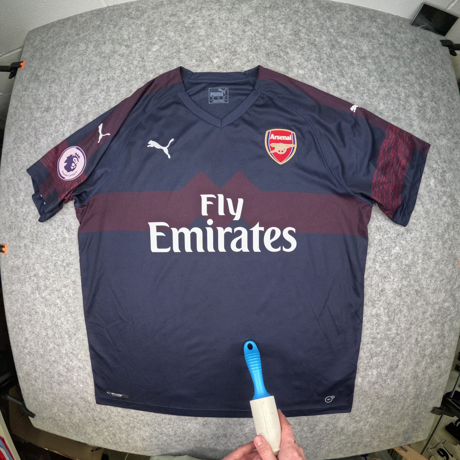 Arsenal Football Shirt Navy Away 2018 19 Puma Xhaka 34 Soccer Jersey photo 3