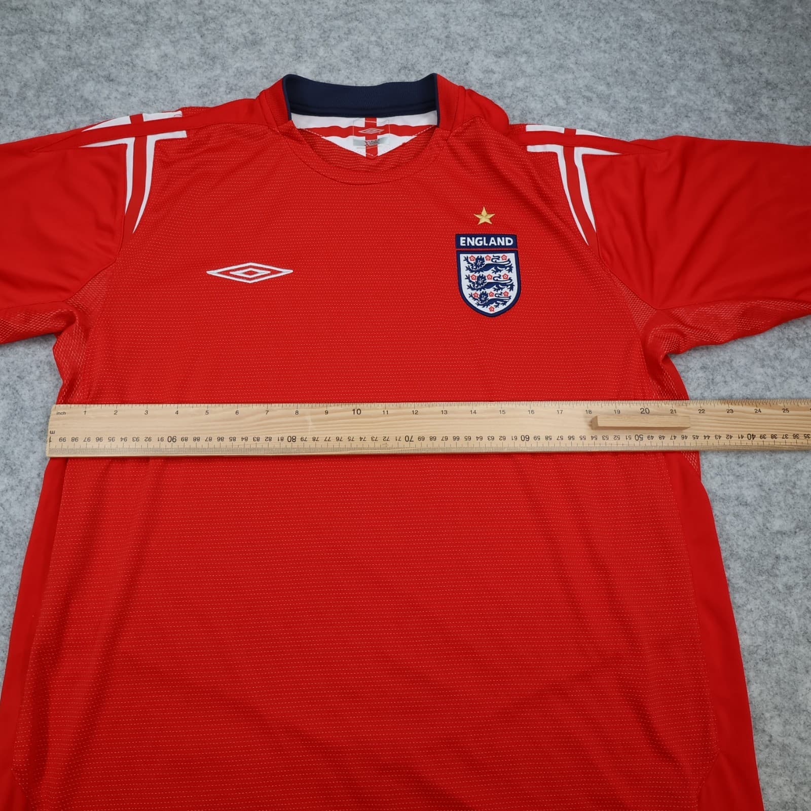 Vintage England Football Shirt Extra Large Red Away Kit 2004 2006 Jersey 798 photo 10