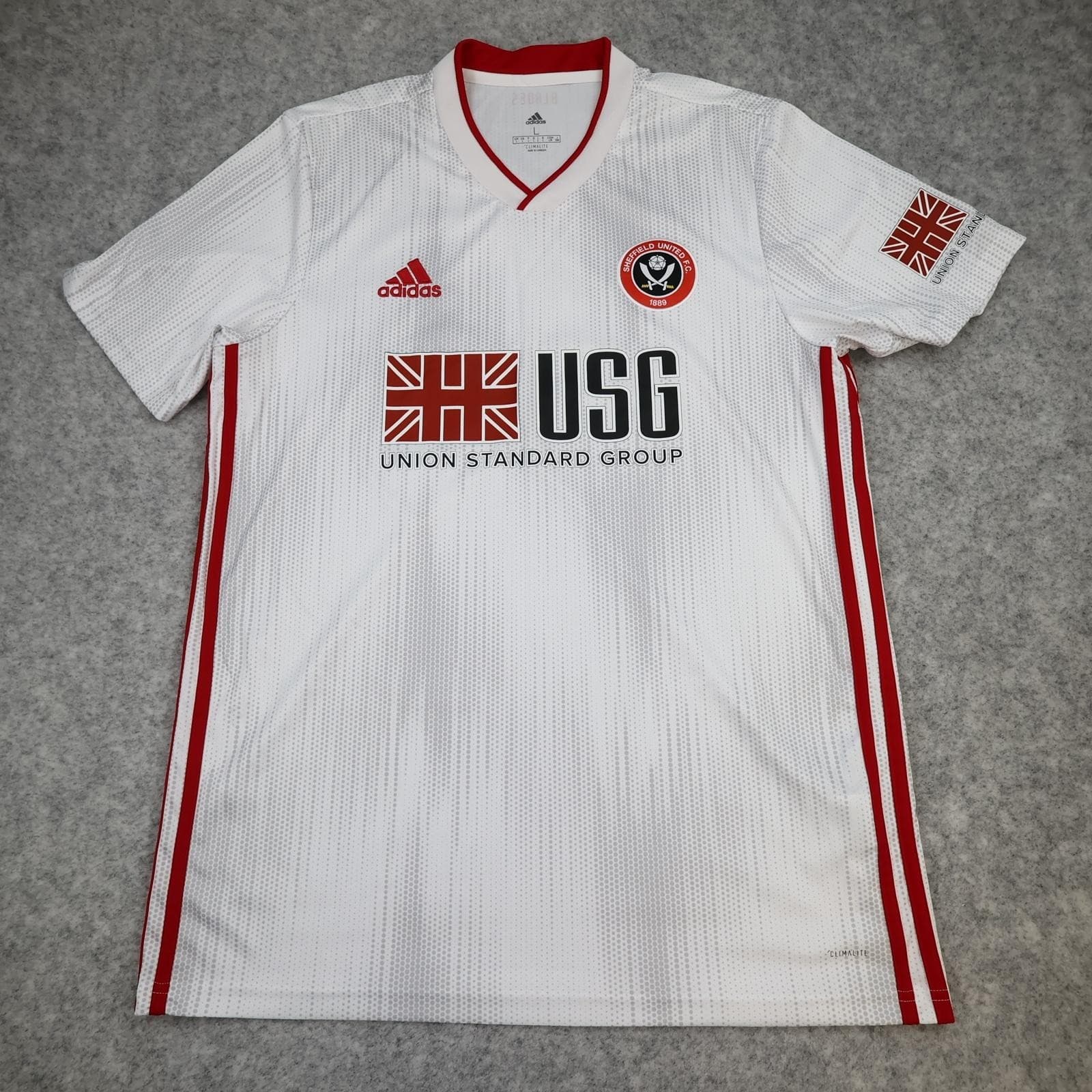 Sheffield United Shirt Mens Large White 2019 2020 Adidas Soccer Jersey USG