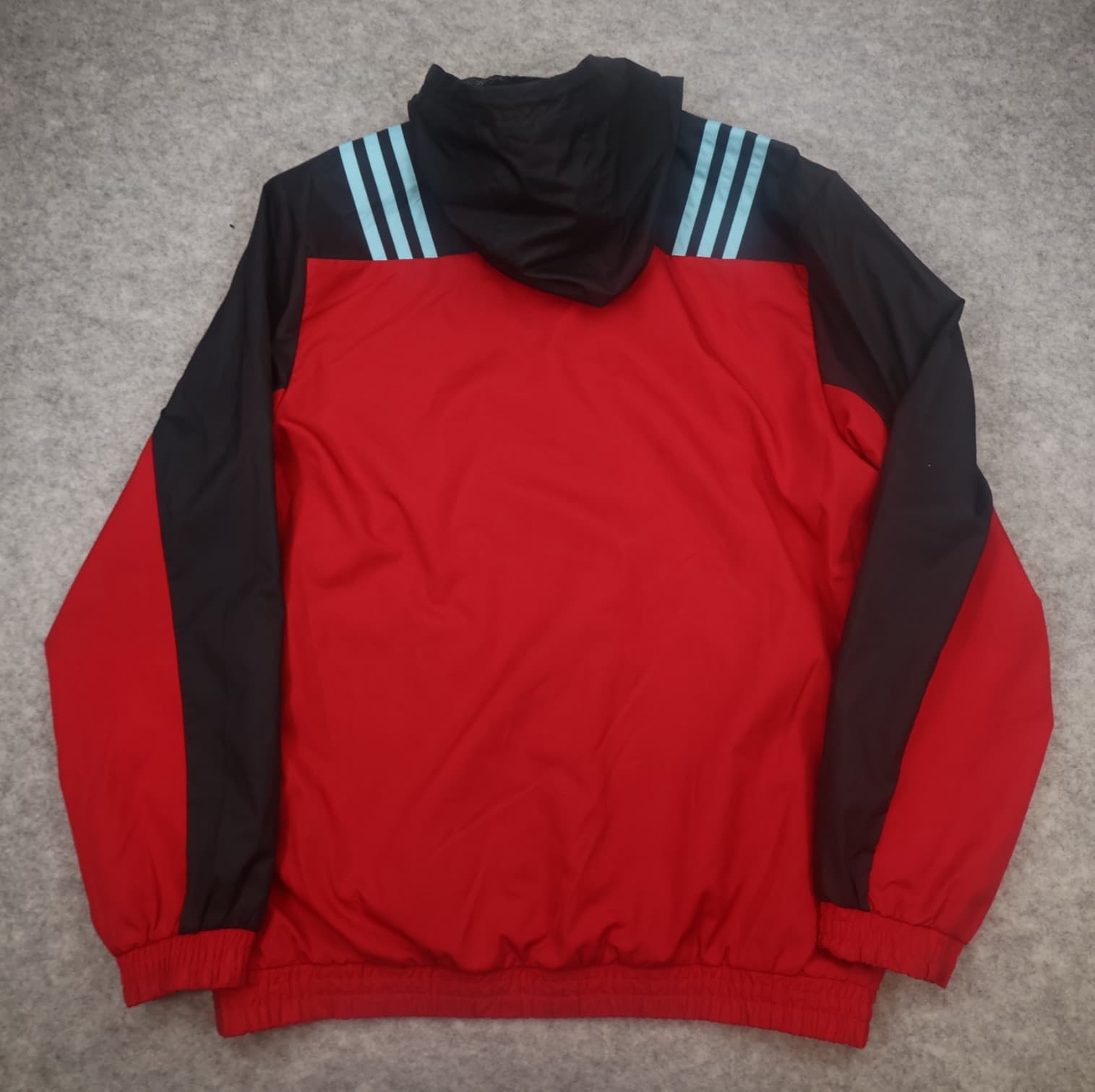 Harlequins Rugby Jacket Large Red Rain 2017 2018 Adidas Hooded 1/4 Zip photo 3