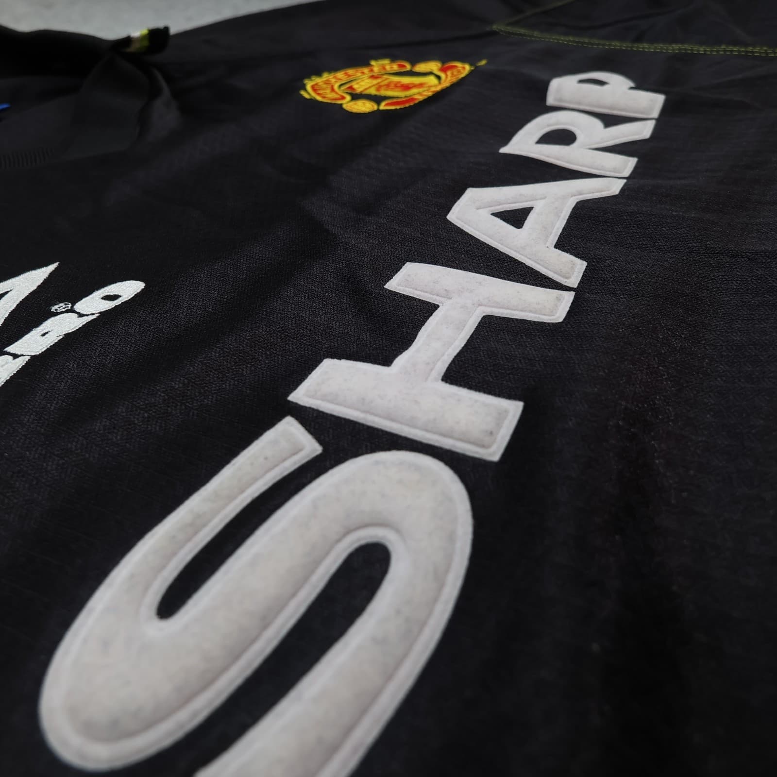 Vintage Manchester United Shirt Large Black Third Kit 1998 1999 Umbro Jersey photo 7