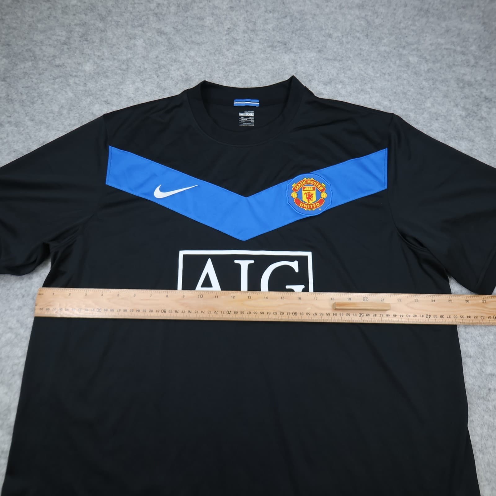 Manchester United Shirt 2XL Black Away Kit 2009 2010 Nike Jersey Paul Scholes photo 11