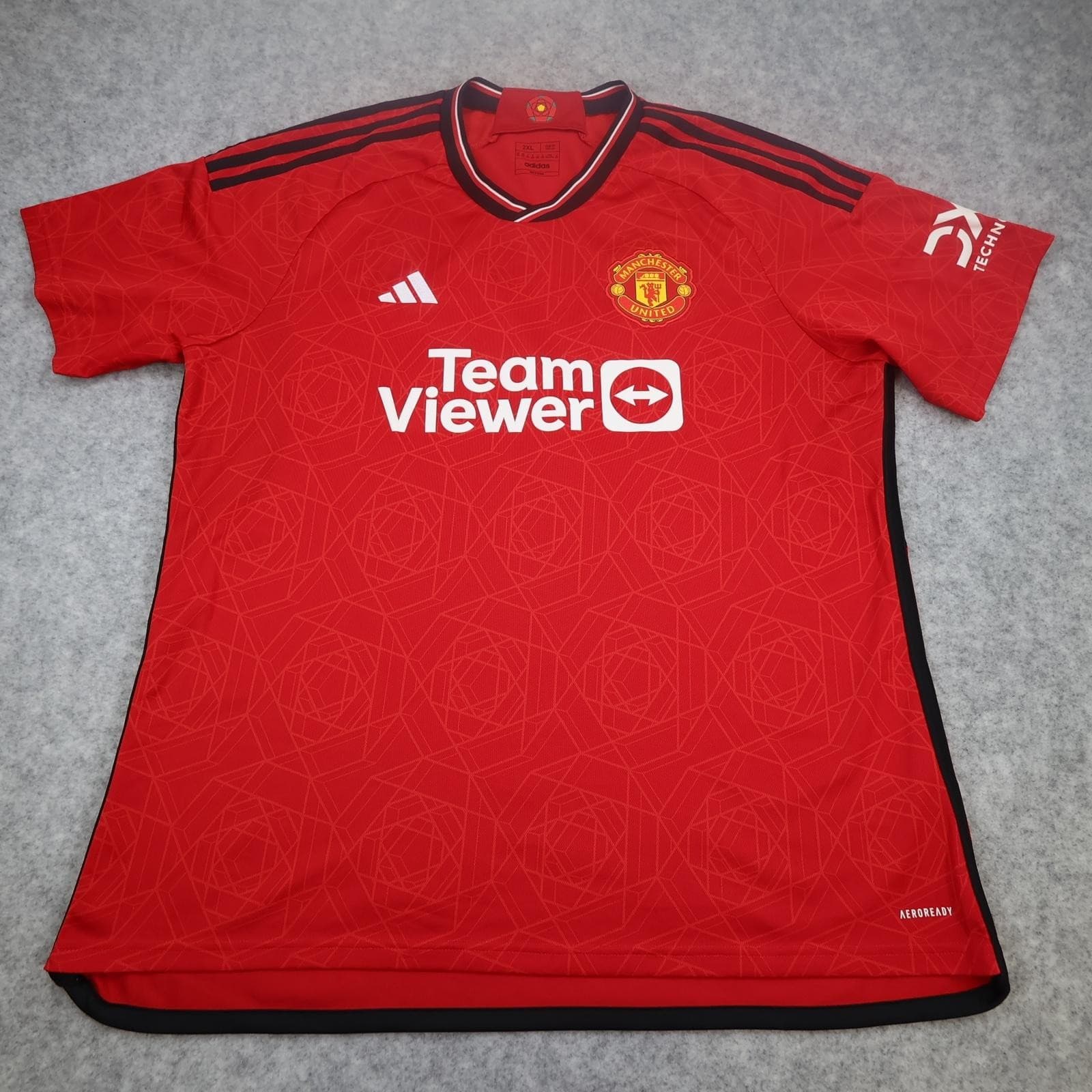 Manchester United Shirt Mens 2XL Red Home 2023 2024 Adidas Soccer Jersey