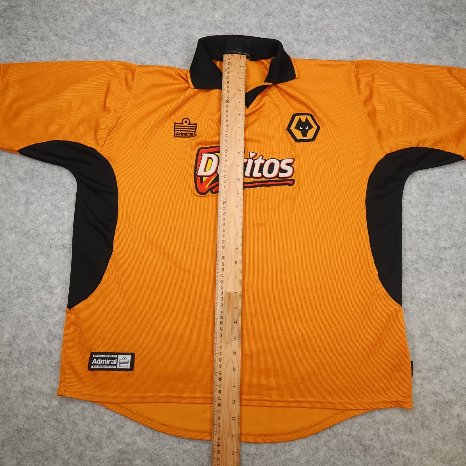 Vintage Wolves Football Shirt Large Orange Home Kit 2002 2004 Admiral Jersey photo 14