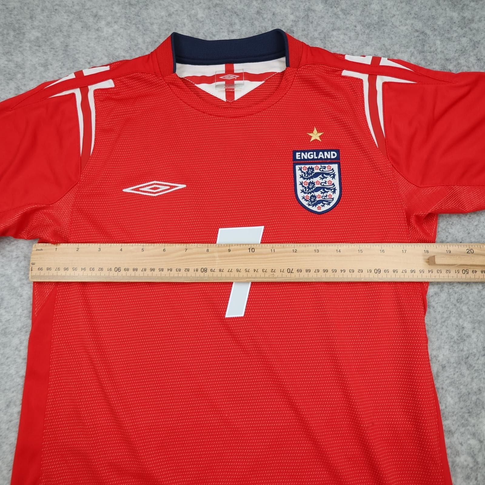 Vintage England Away Shirt Mens Small Red 2004 2006 Football Umbro Beckham 7 photo 13