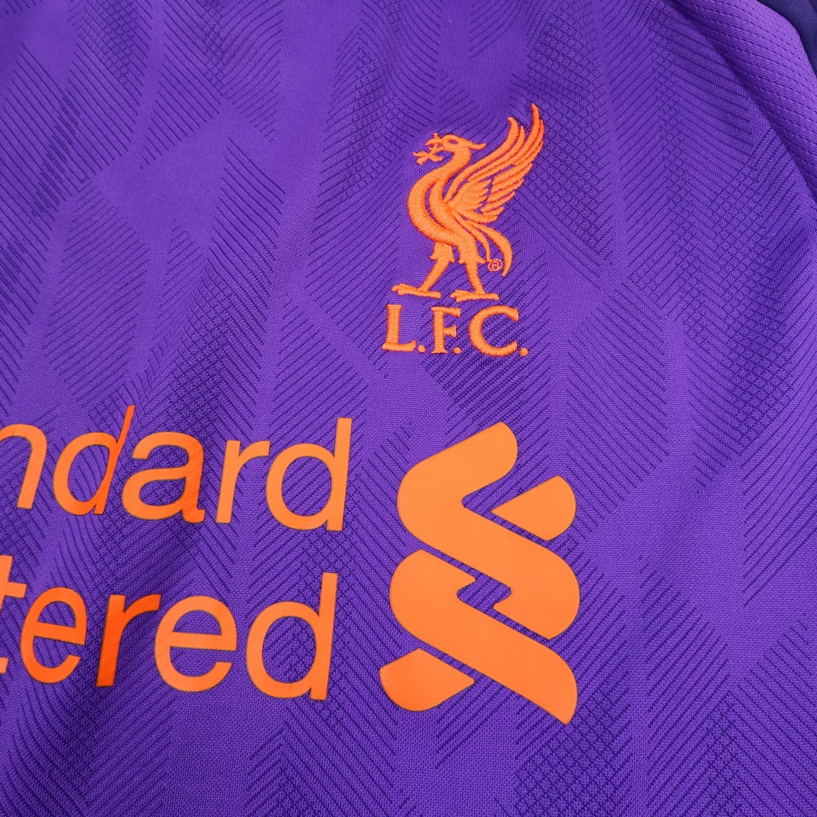 Liverpool Shirt Medium Purple Away Kit 2018 2019 New Balance Soccer Jersey 40" photo 5