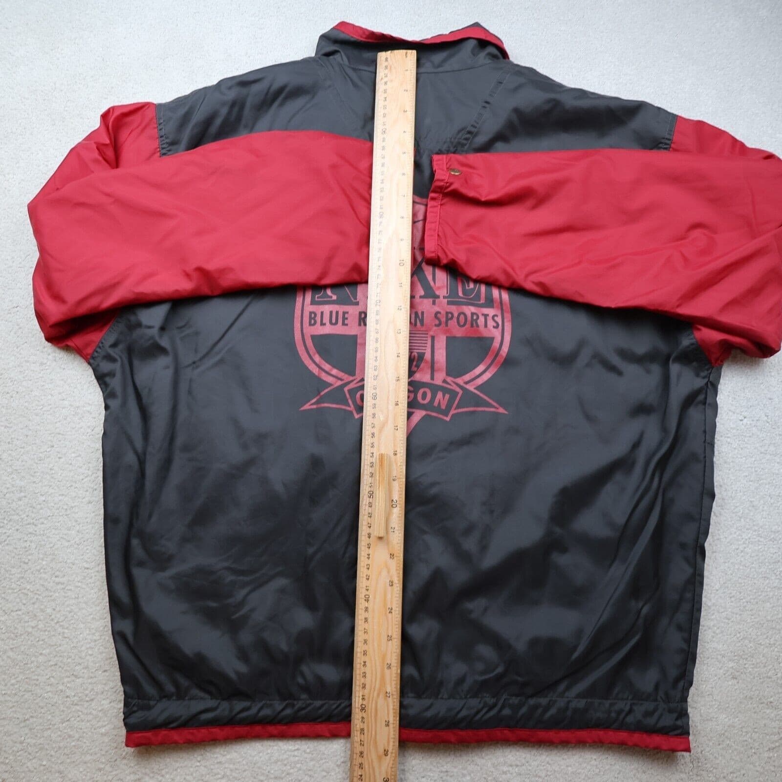 Vintage Nike Tracksuit Large Jacket Windbreaker Blue Ribbon Sports Black Red 90s photo 12