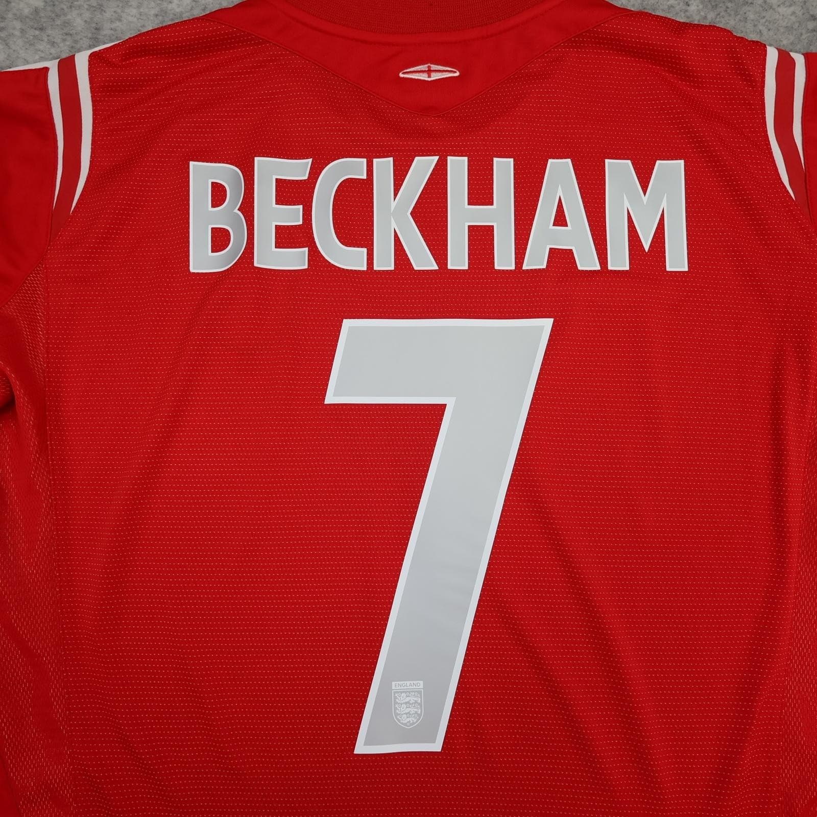Vintage England Away Shirt Mens XL Red 2004 2006 Football Umbro David Beckham 7 photo 3