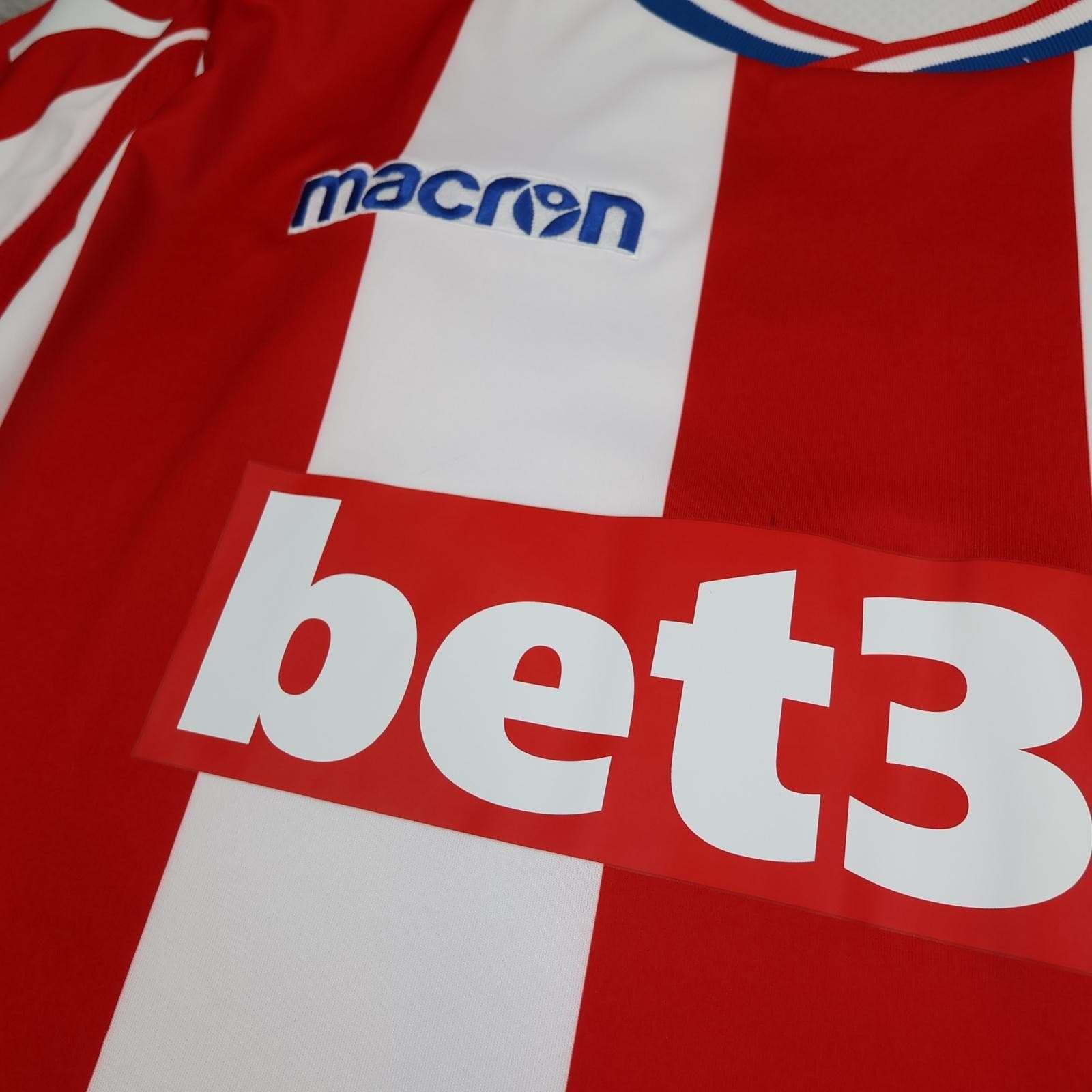 Stoke City Shirt Mens XXXL Red White Home EPL Football Macron Bet365 Jersey photo 4