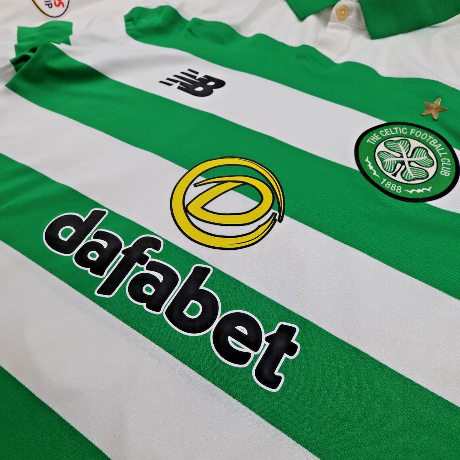 Celtic Football Shirt Large Green Home Kit 2018 2019 New Balance Soccer Jersey photo 4