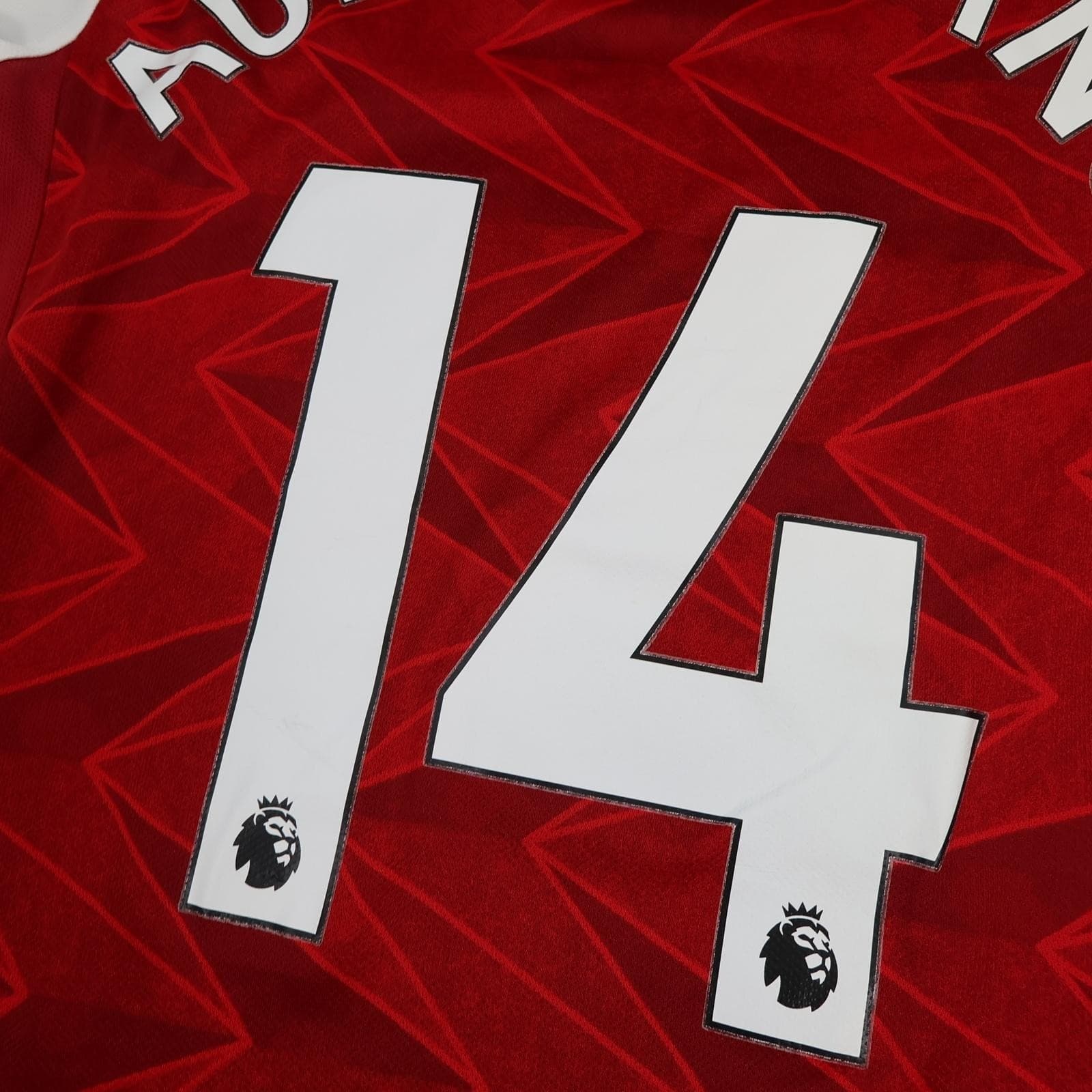 Arsenal Shirt Kids 13-14 Red Home 2020 2021 Adidas Aubameyang 14 Soccer Jersey photo 11