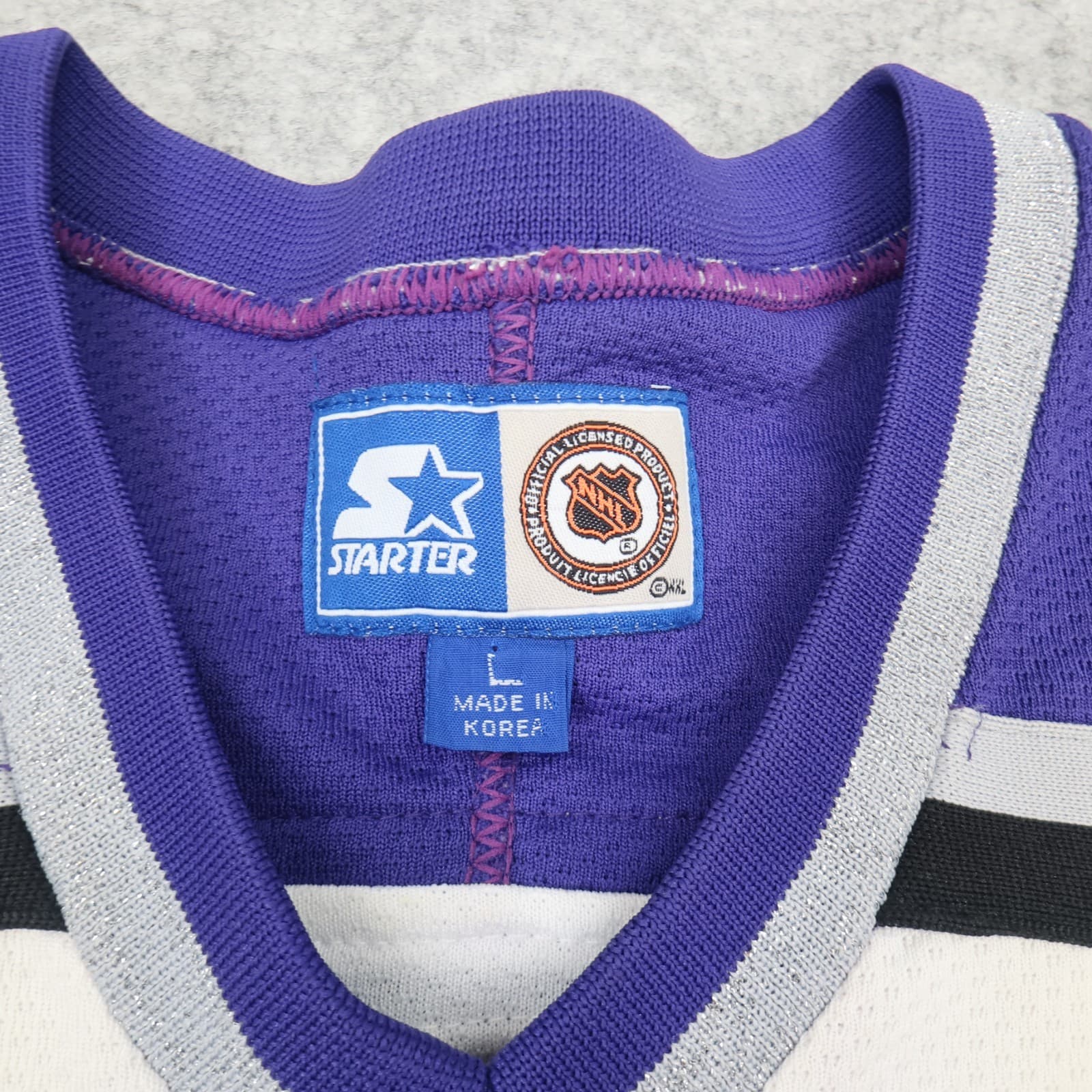 Vintage Los Angeles Kings Jersey Large Ice Hockey Shirt 90s NHL Starter Mens photo 4