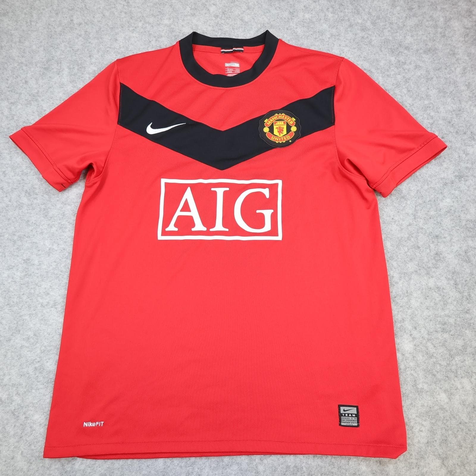 Manchester United Shirt Mens Medium Red Home 2009 2010 Football Nike Fletcher 24 photo 2