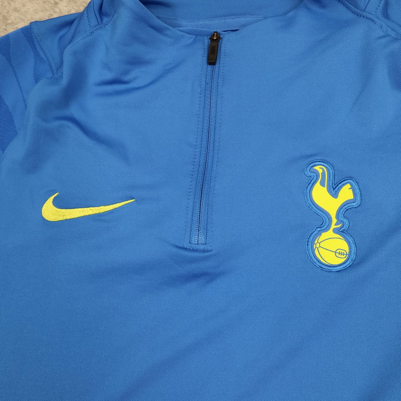 Tottenham Hotspur Training Top Mens Small Blue Nike Dri Fit Football Quarter Zip photo 2