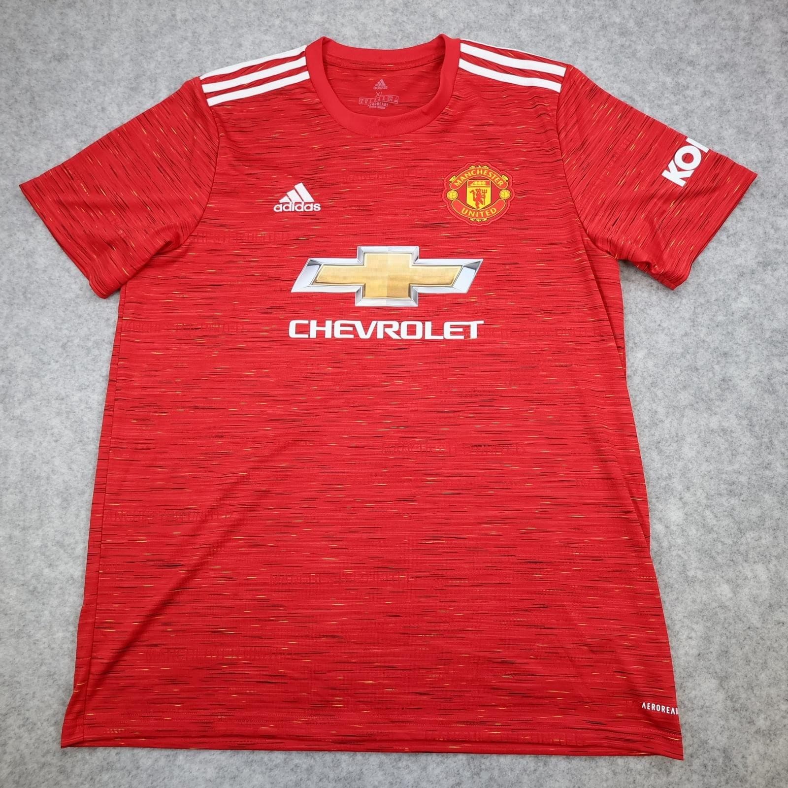 Manchester United Shirt Mens XL Red Home 2020 2021 Football Adidas Chevrolet