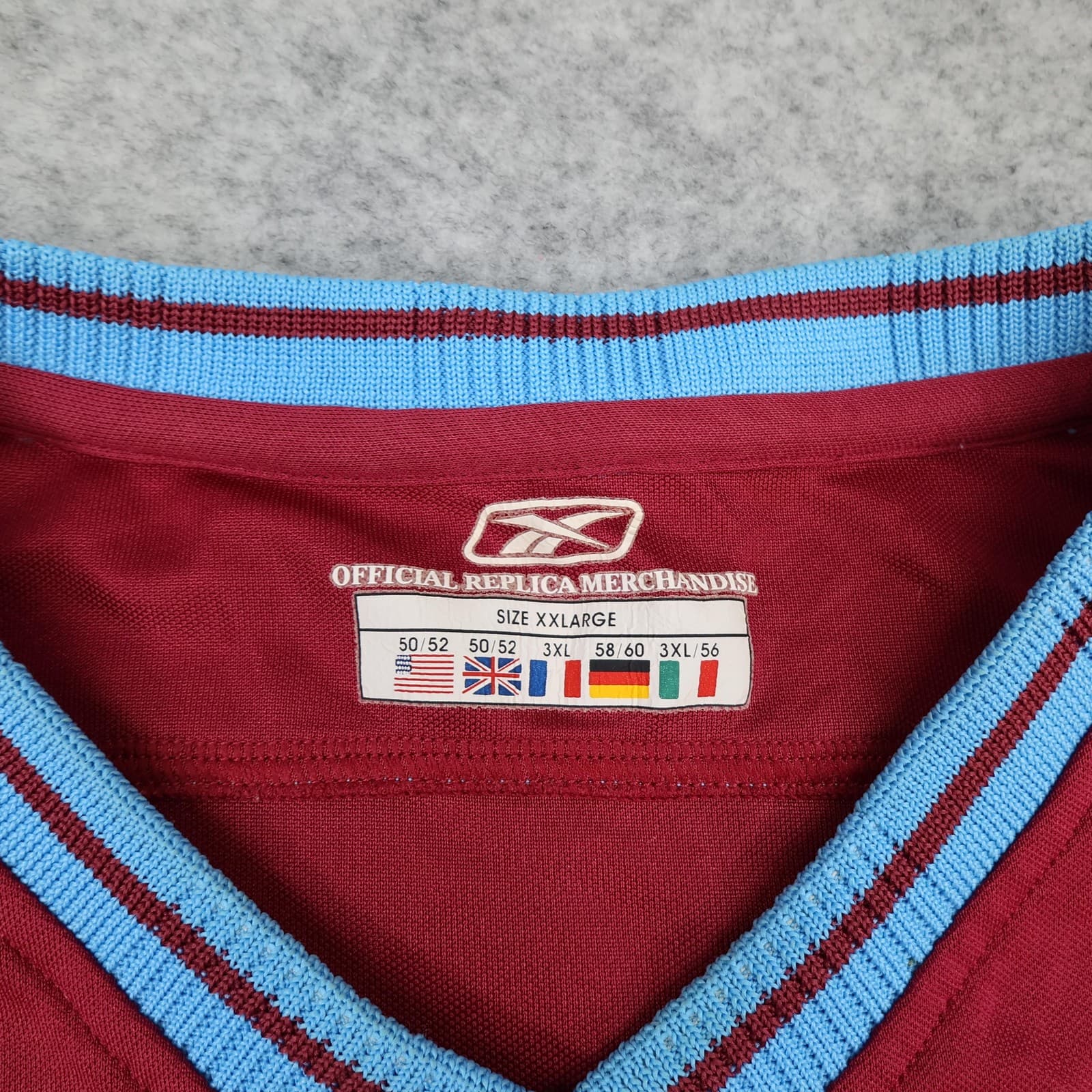 Vintage West Ham United Shirt Mens 3XL Red Home 2003 2005 Reebok Jobserve photo 6