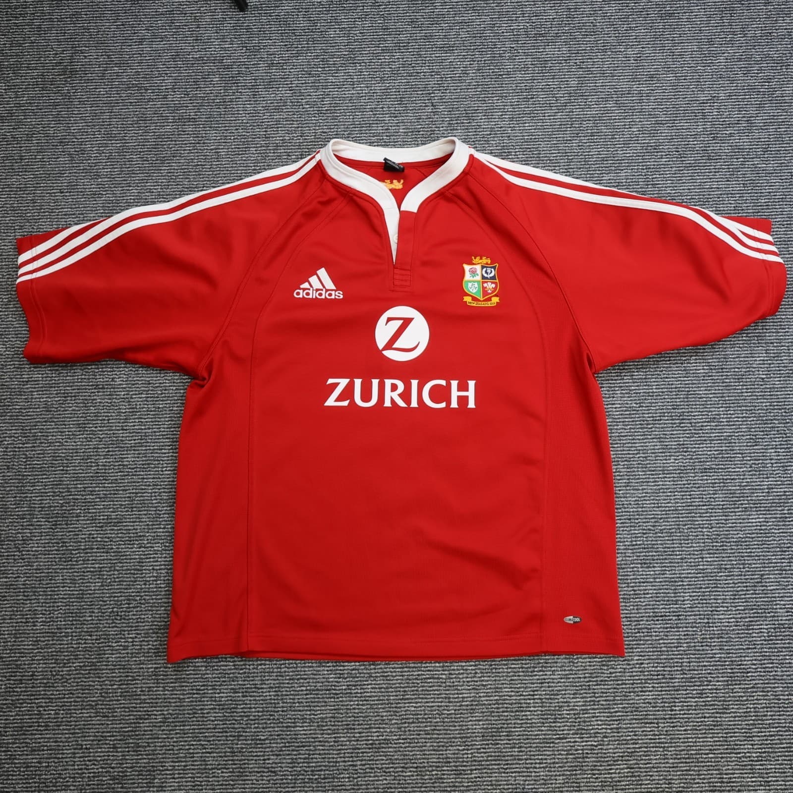 Vintage British & Irish Lions Rugby Shirt Extra Large Zurich Adidas Jersey 2005