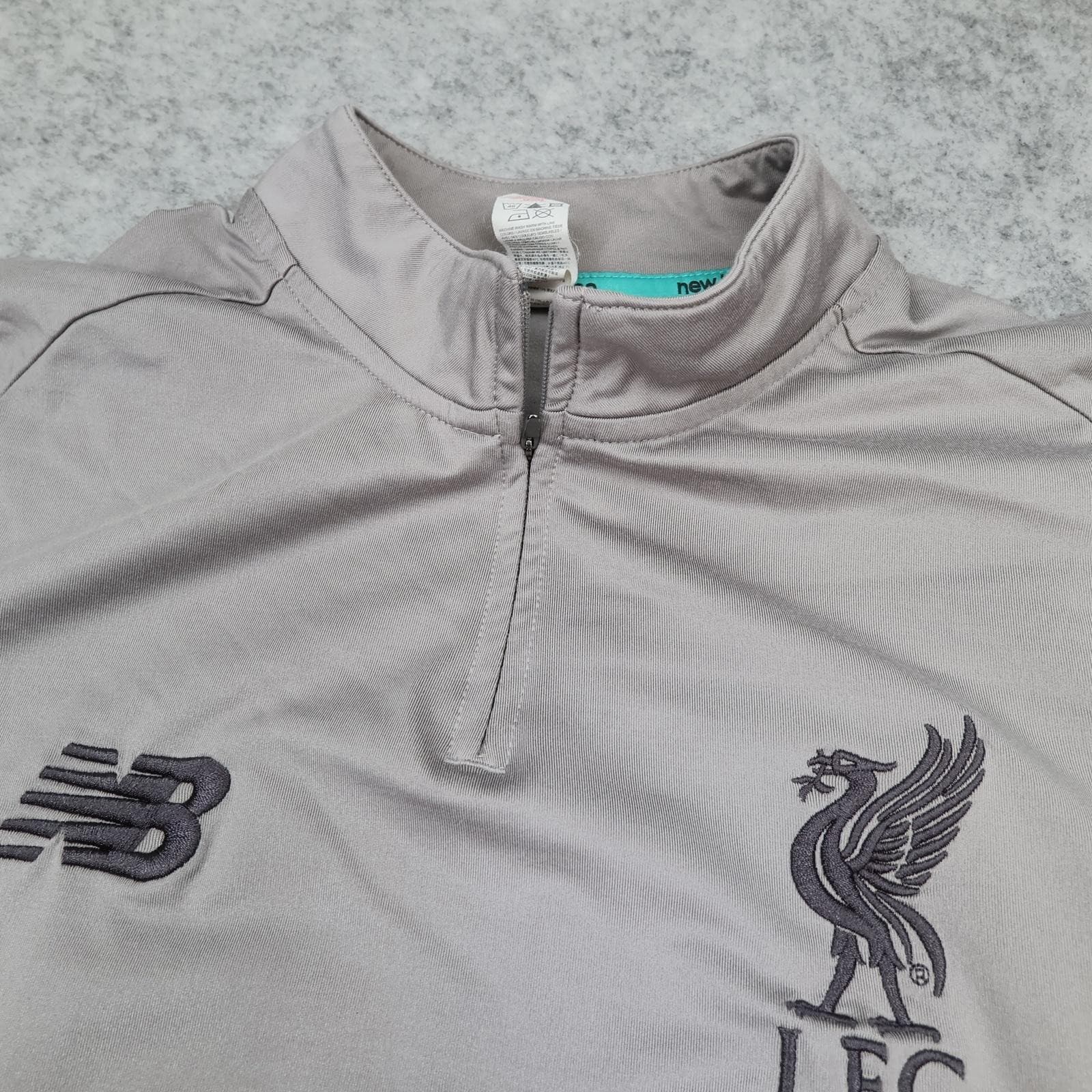 Liverpool Training Top Mens Small Grey EPL Football New Balance AXA 2019 2020 photo 5