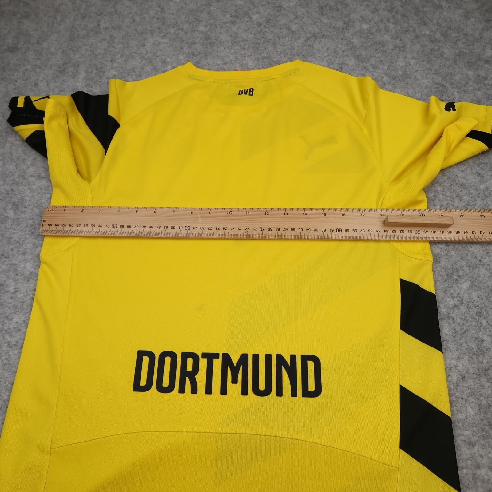 Borussia Dortmund Shirt Mens Medium Yellow Black Home 2014 2015 Puma Jersey photo 13