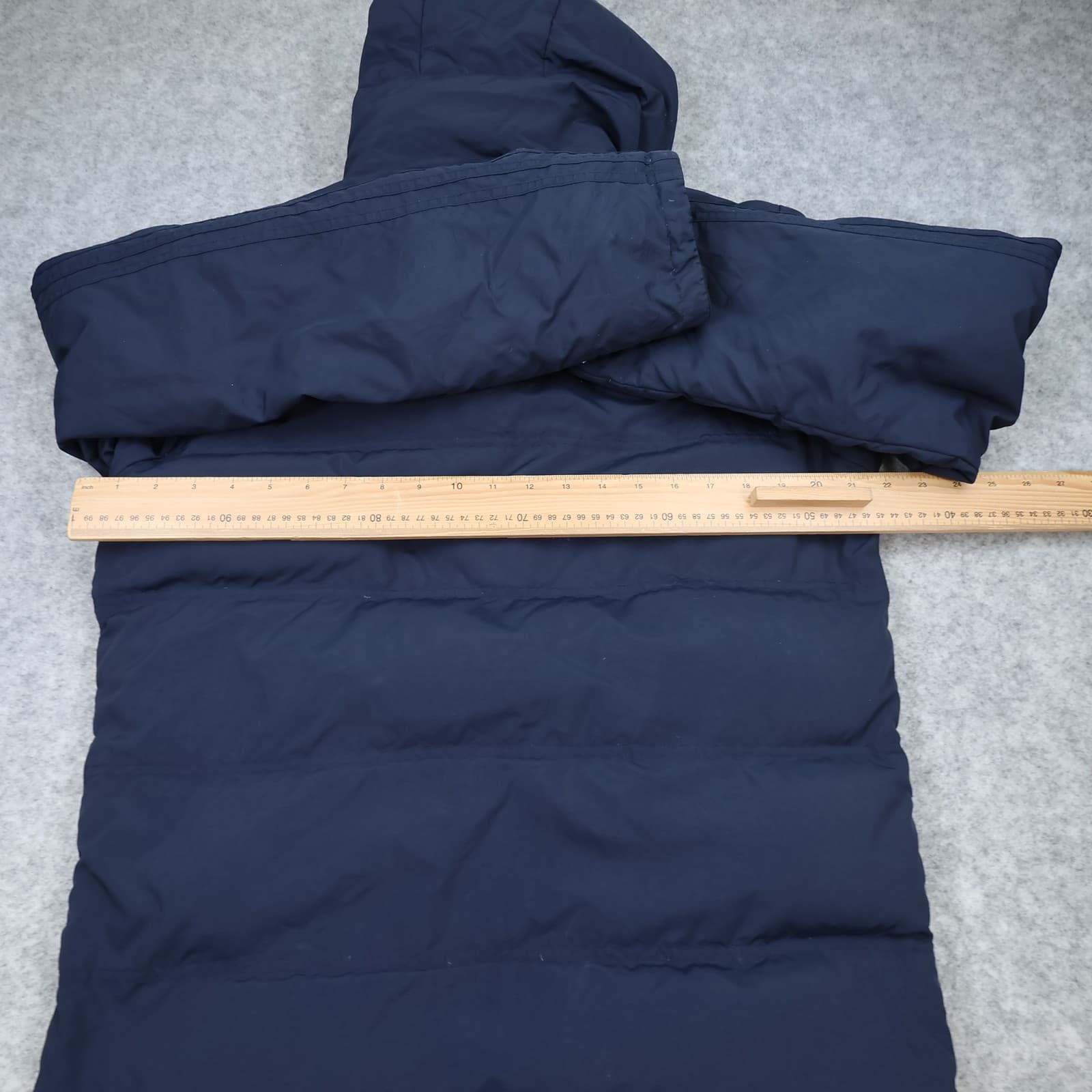 Vintage Real Madrid Jacket Mens Medium Navy Football Hooded Padded Winter Coat photo 10