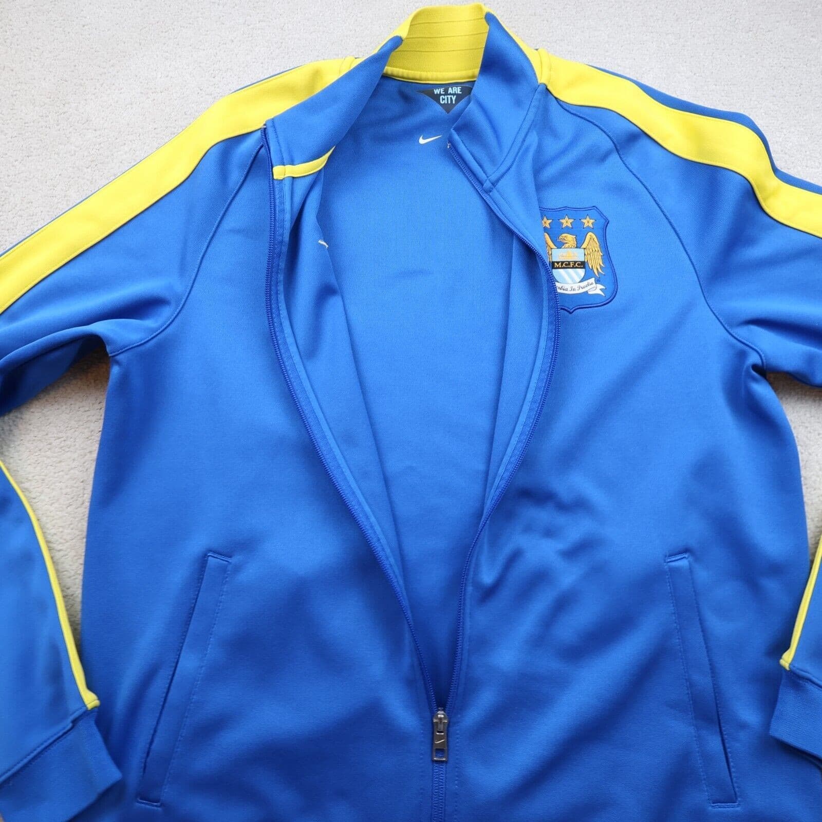Manchester City Tracksuit Top Large Blue 2014 2015 Full Zip Nike Jacket MCFC photo 5