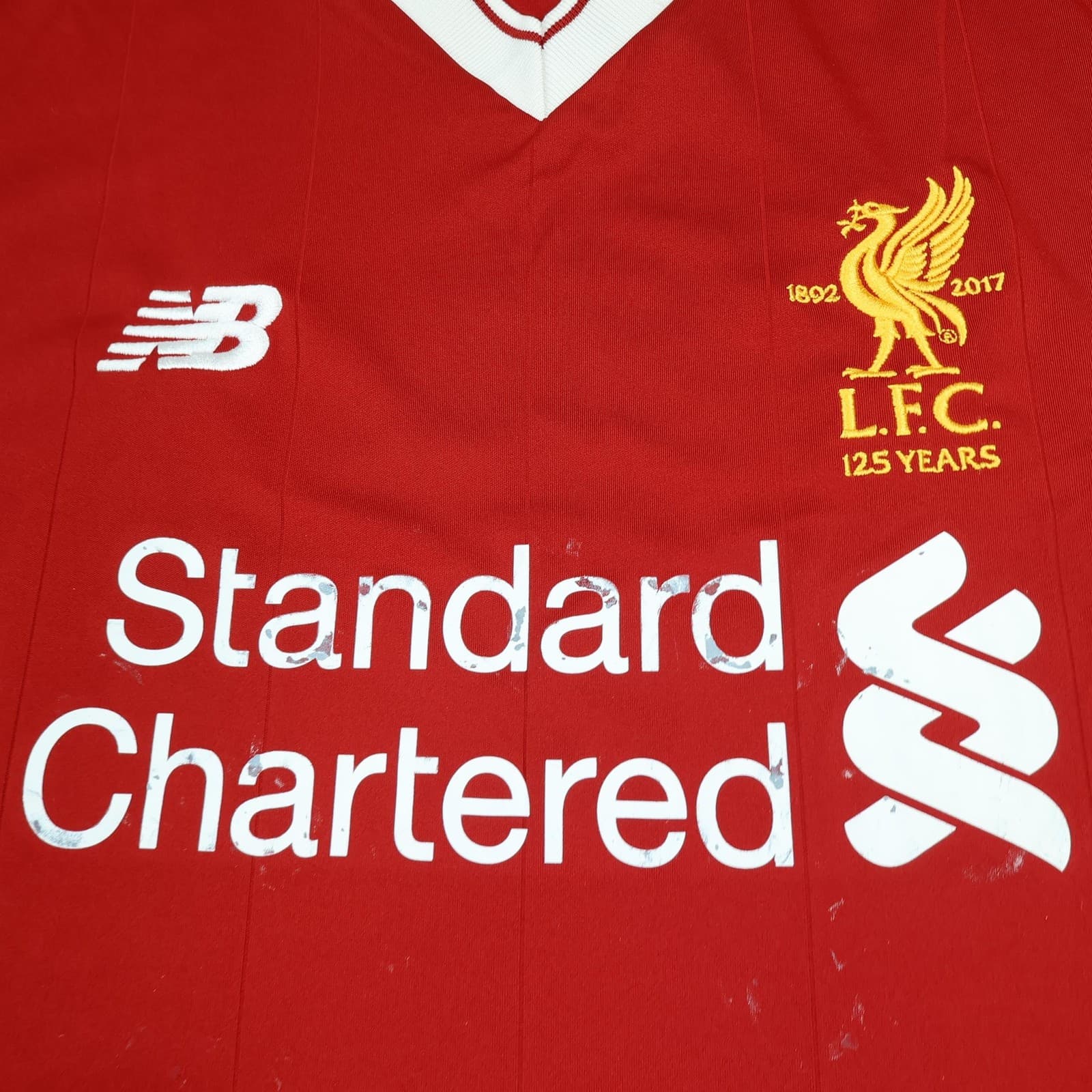Liverpool Shirt Mens XL Red Home 2017 2018 Football New Balance Soccer Jersey photo 3