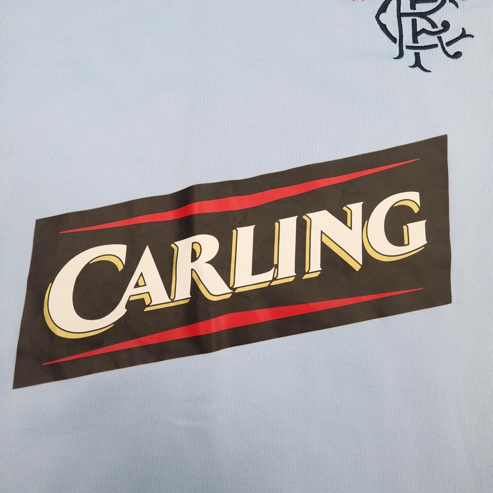Rangers Shirt Mens Medium Light Blue Third 2006 2007 Umbro Carling Jersey photo 4
