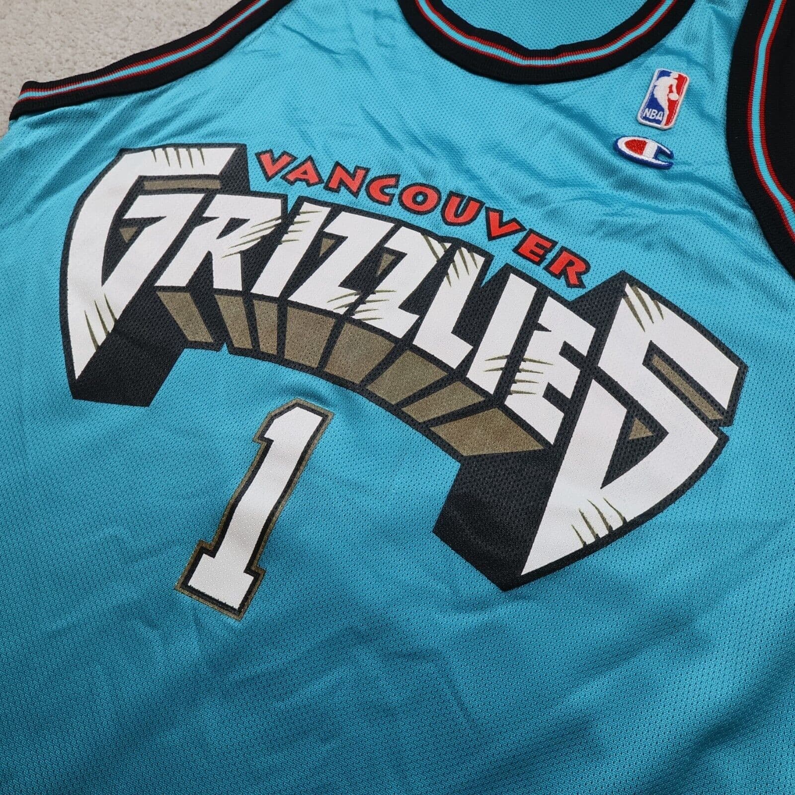 Vintage Vancouver Grizzlies Jersey Large Champion 90s 1995 Basketball NBA Shirt photo 6