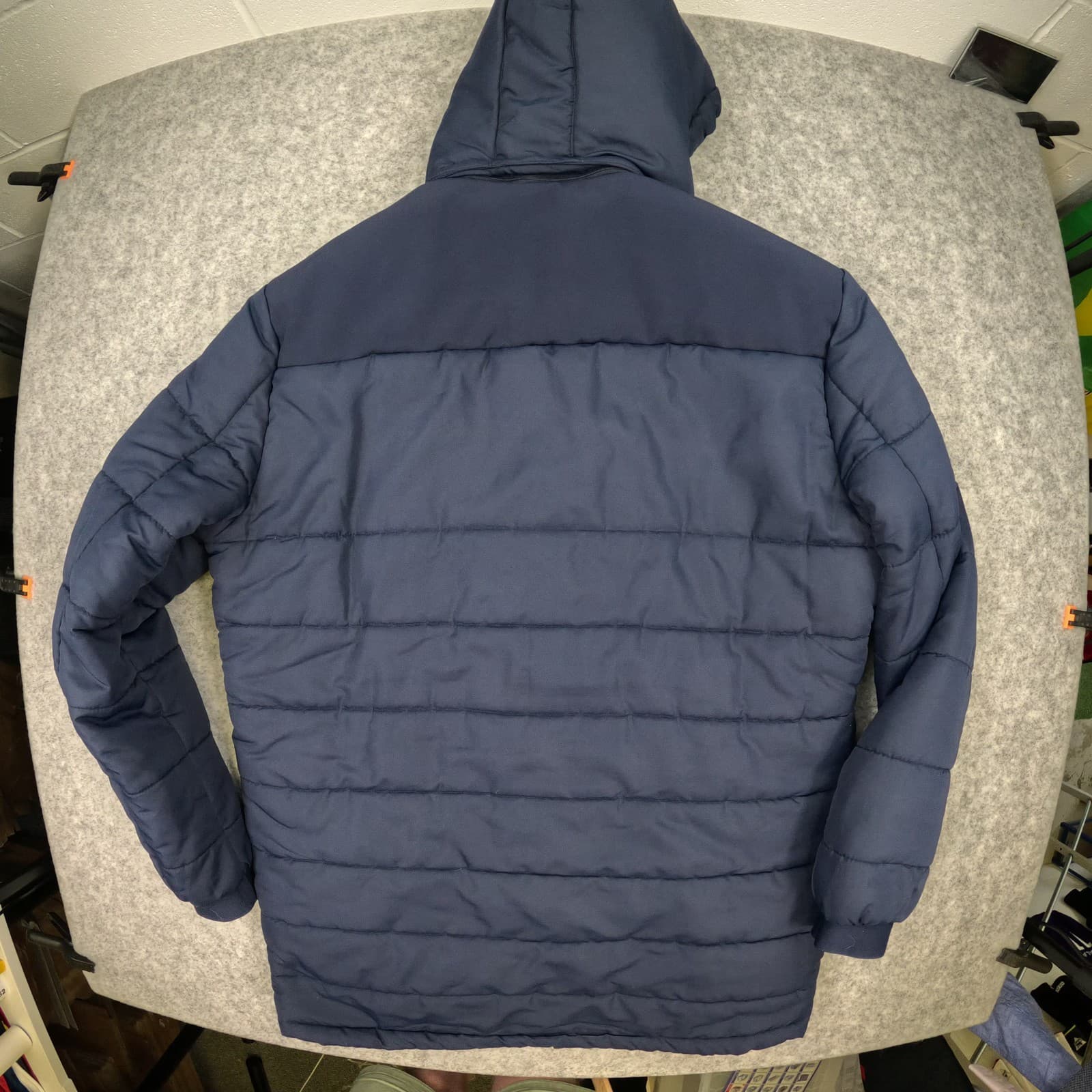 Blackburn Rovers Jacket Large Navy Macron Long Sleeve Football Zip Puffer photo 4