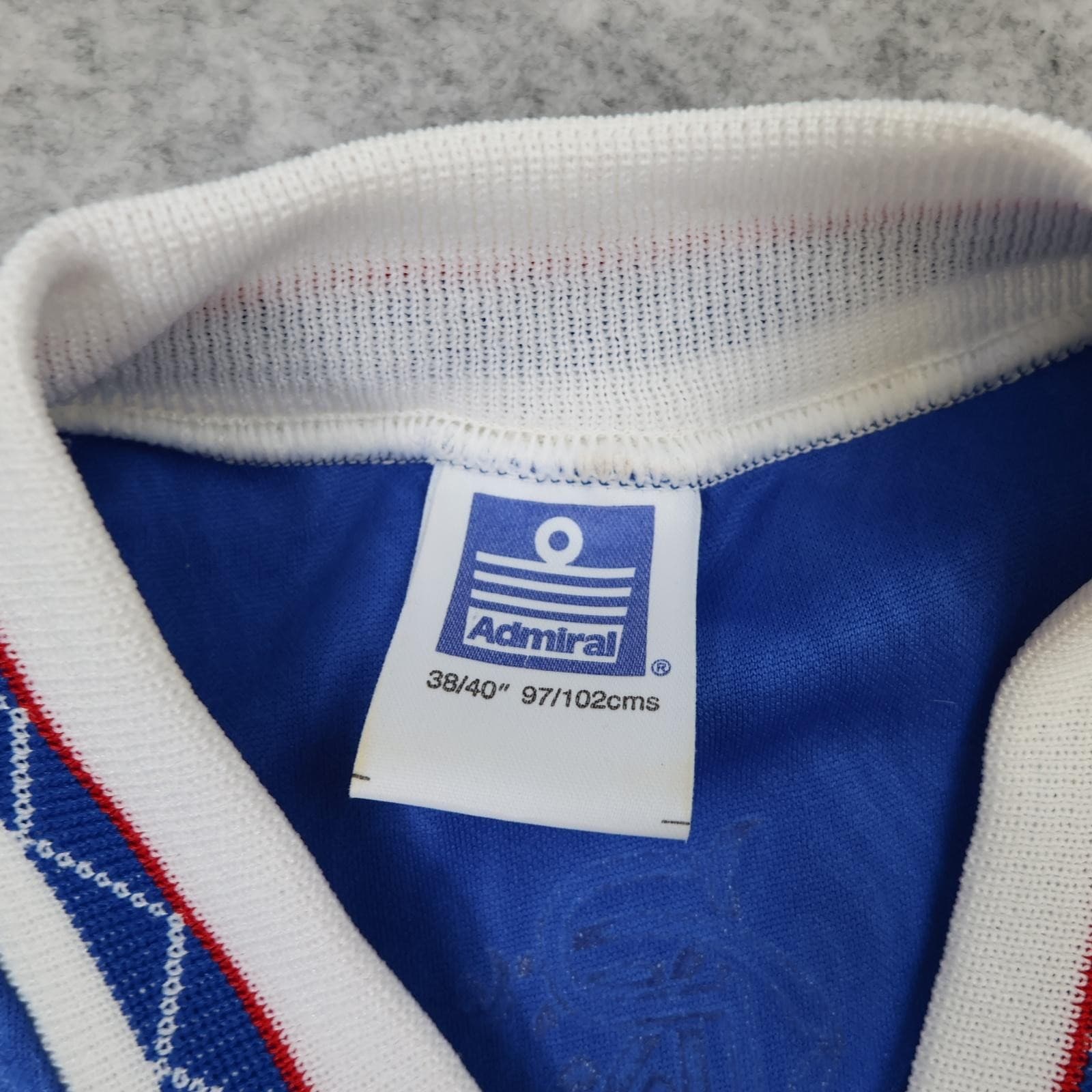 Vintage Rangers Shirt Mens Medium Blue Home 1990 1992 Admiral McEwan's Lager photo 7