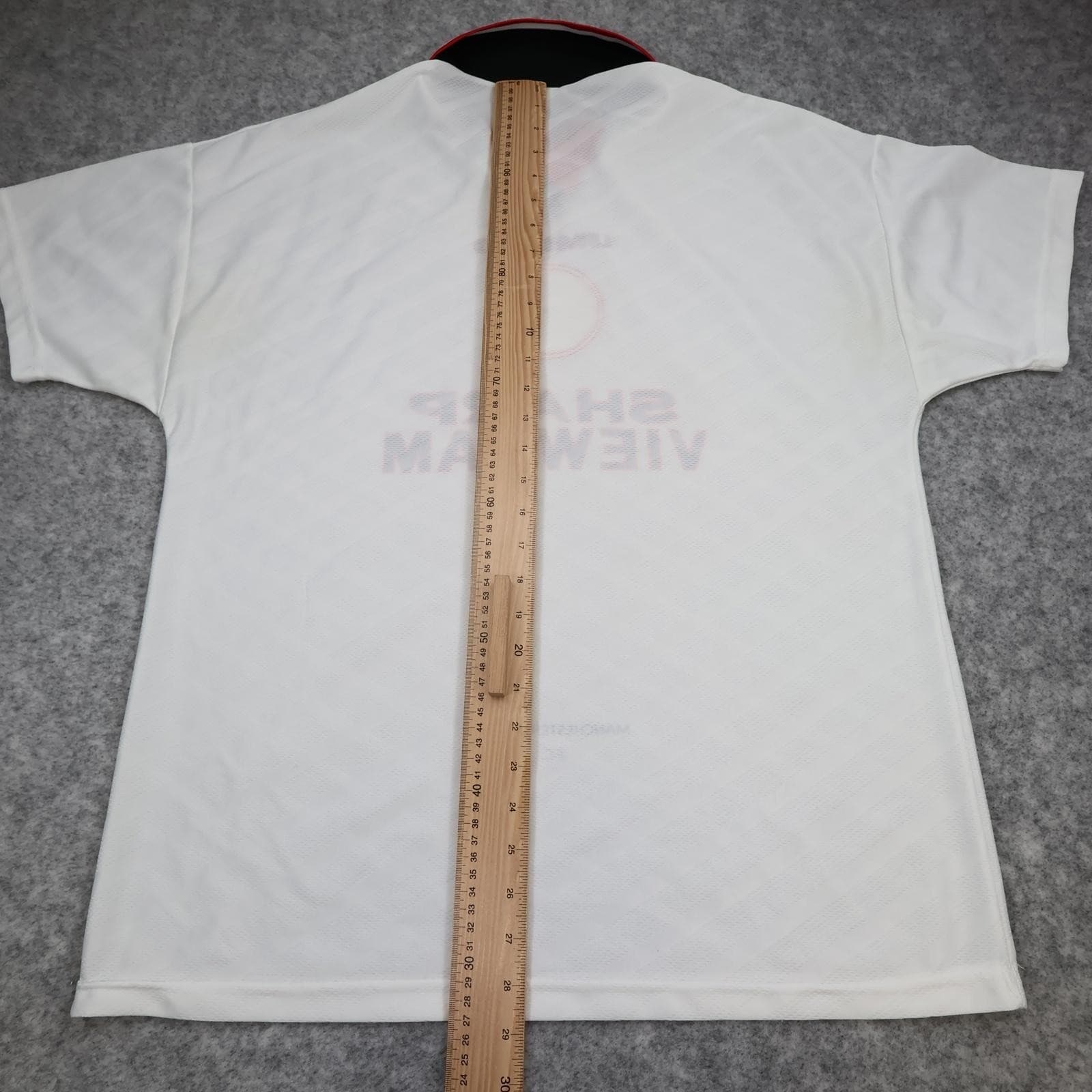 Vintage Manchester United Shirt Mens Large White Away Umbro Sharp 1996 1997 90s photo 10