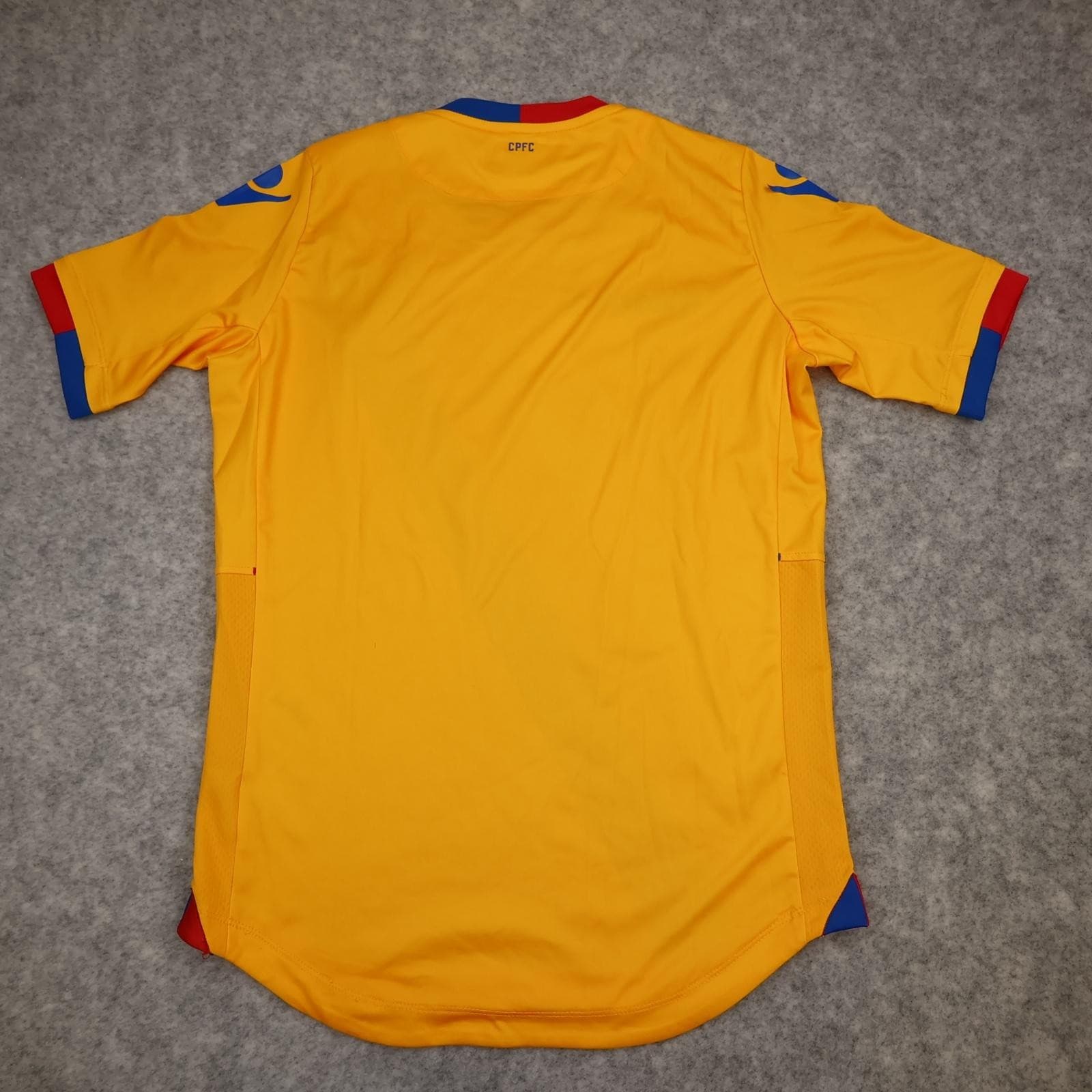 Crystal Palace Away Shirt Mens Small Yellow Football Macron EA Sports Jersey photo 5