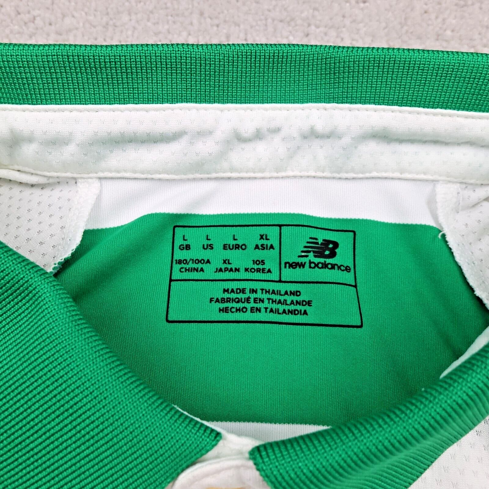 Celtic Football Shirt Large Green Home Kit 2018 2019 New Balance Soccer Jersey photo 6