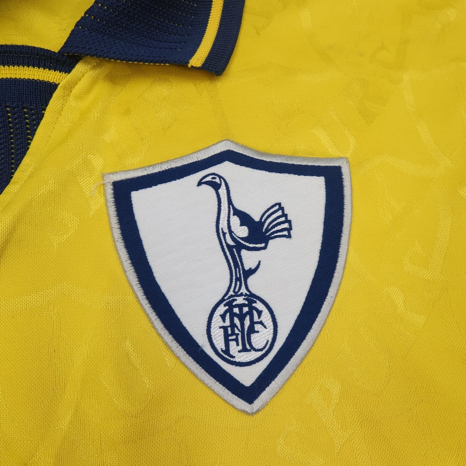 Vintage Tottenham Hotspur Shirt Mens XL Yellow Away 1995 1997 Pony Soccer Jersey photo 4
