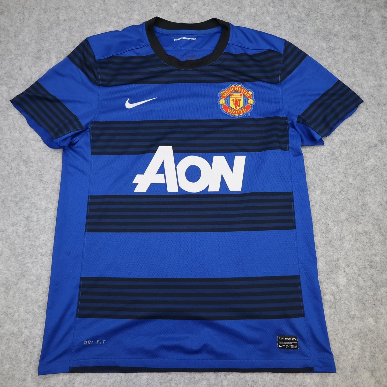 Manchester United Shirt Mens Medium Blue 3rd 2011 2012 Nike Soccer Jersey