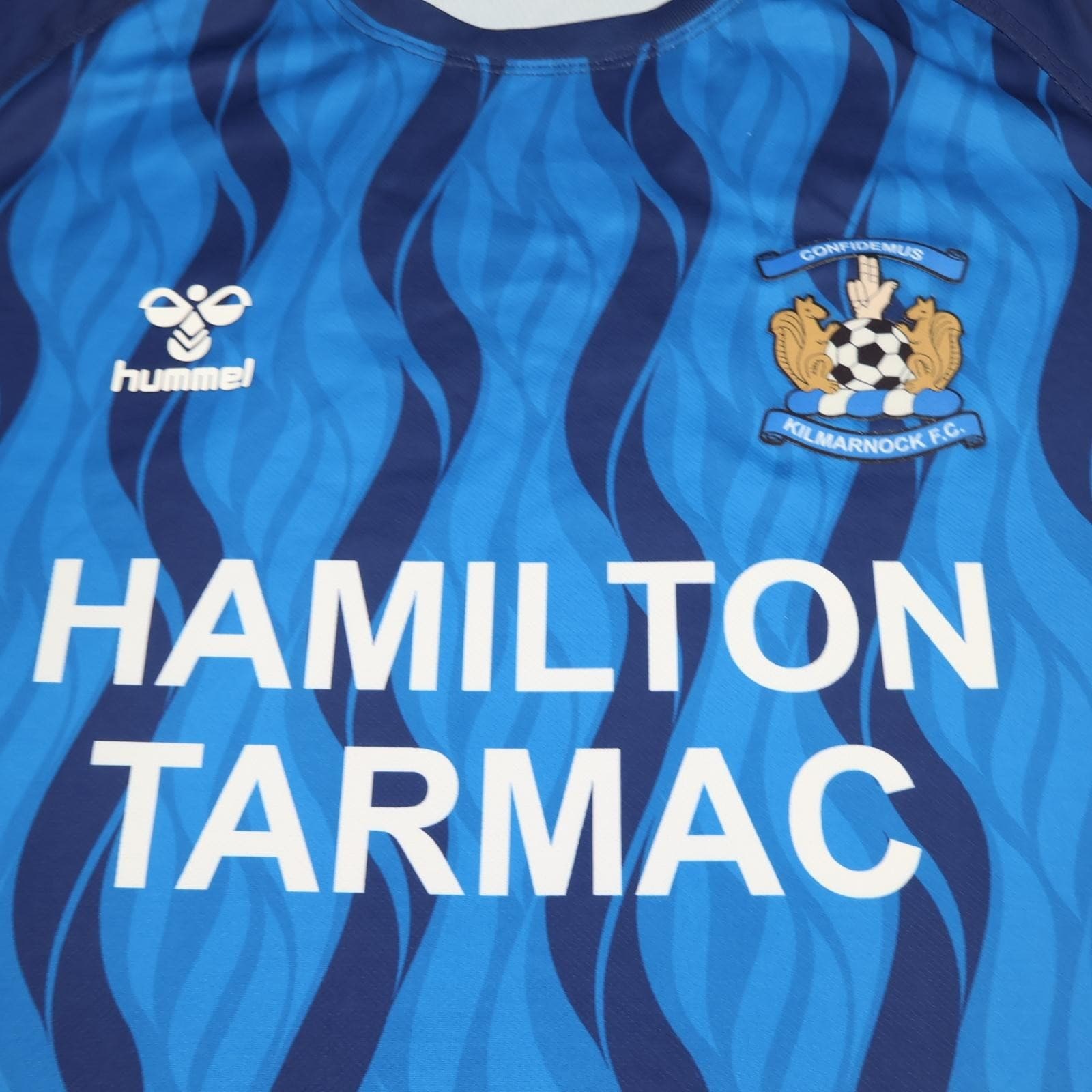 Kilmarnock Shirt Mens XL Blue Training SPFL 2023 2023 Soccer Hummel Jersey photo 3
