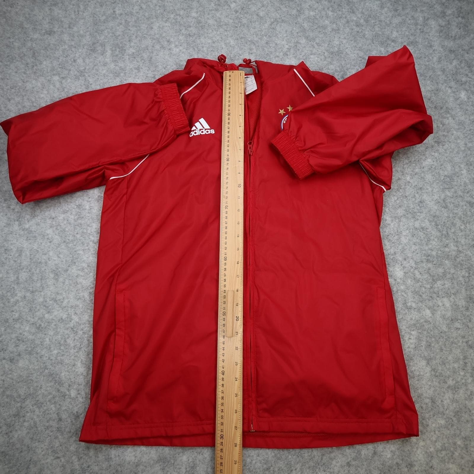 Bayern Munich Jacket Mens Medium Red 2017 2018 Adidas Rain Full Zip Top photo 10
