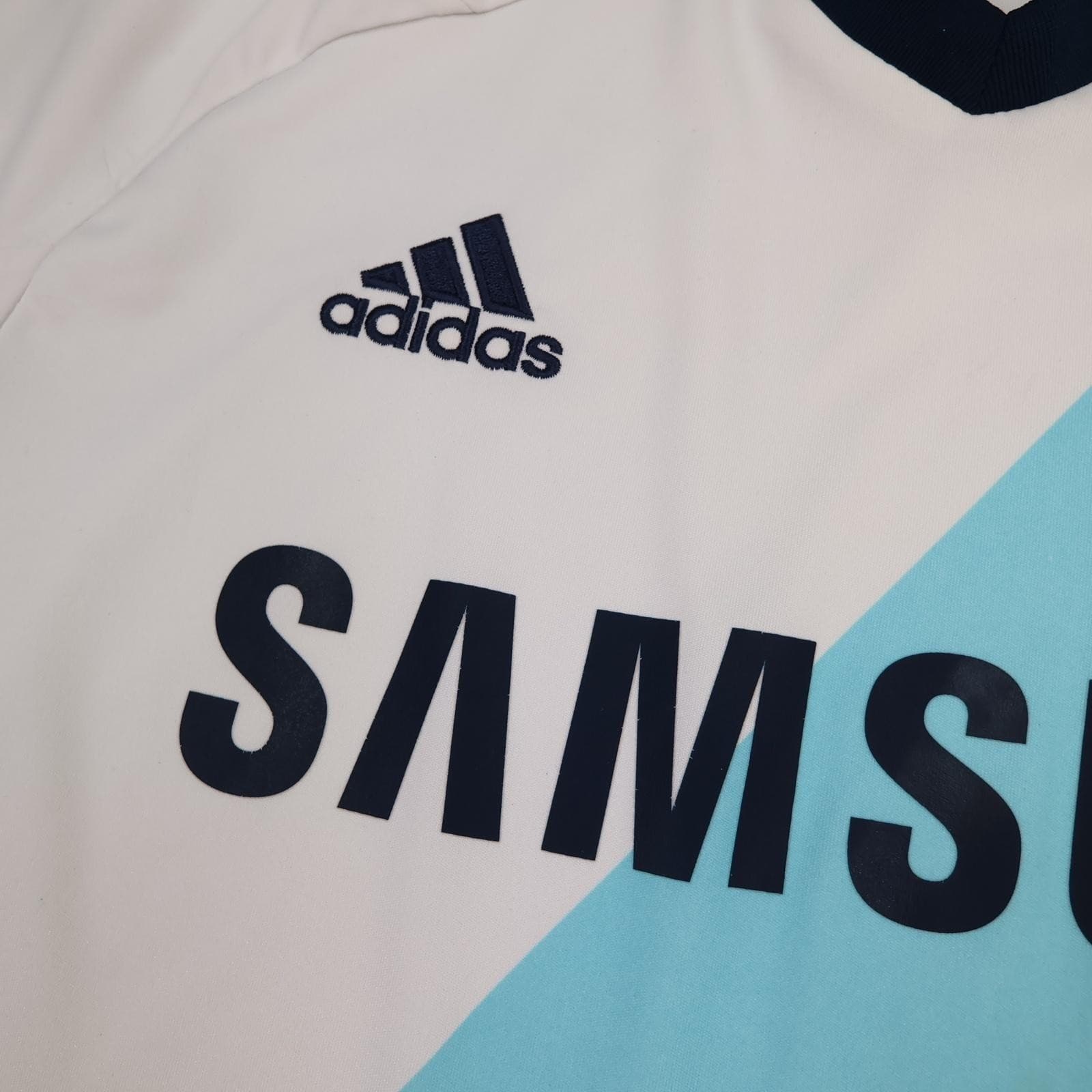 Chelsea Shirt Mens Medium White Away 2012 2013 Adidas Samsung Soccer Jersey photo 4