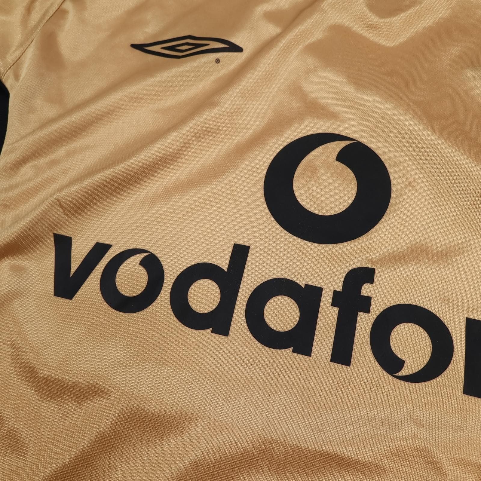 Vintage Manchester United Shirt Mens Small White Away Football Umbro Vodafone photo 17