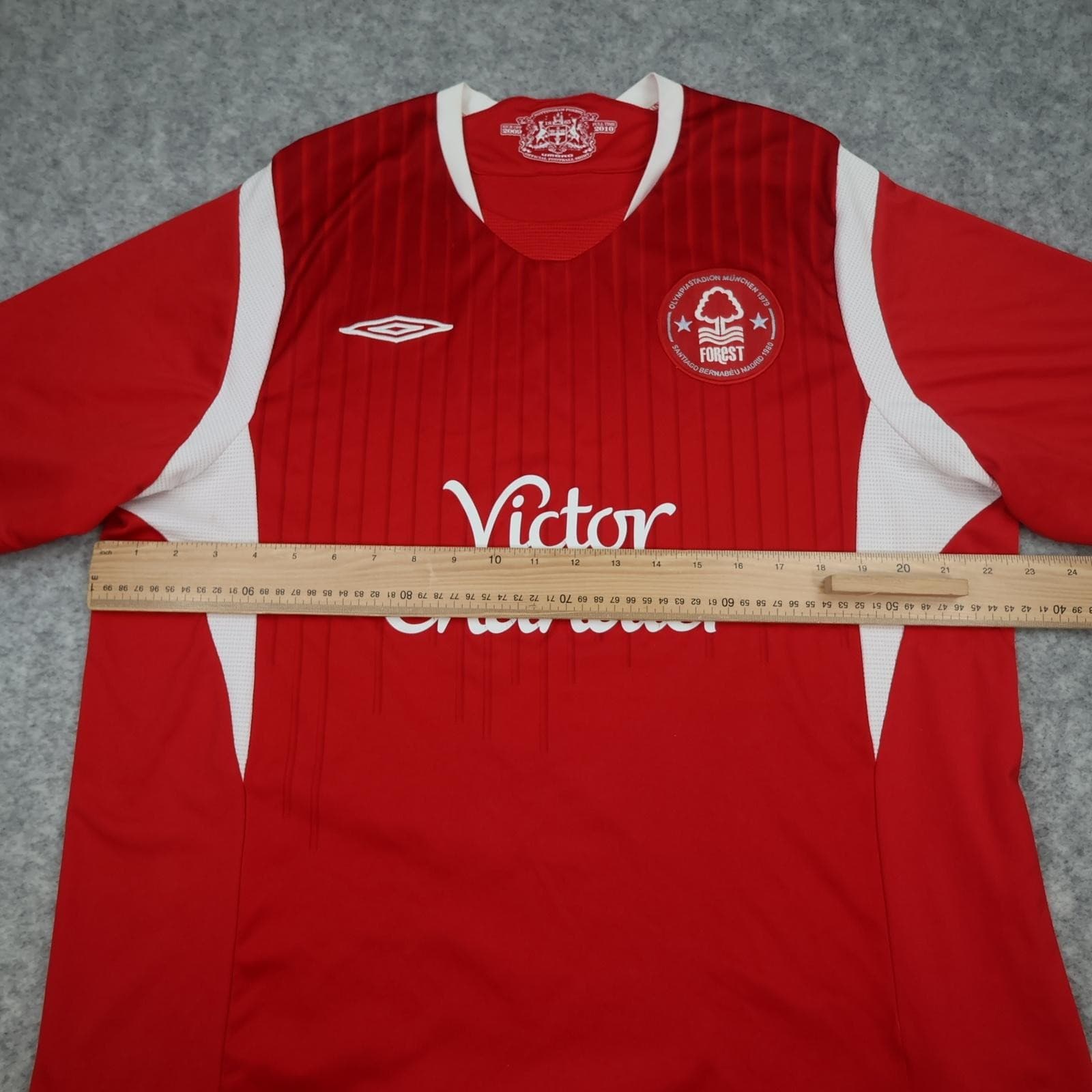 Nottingham Forest Shirt Mens XL Red Home 2009 2010 EFL Football Umbro Jersey photo 10
