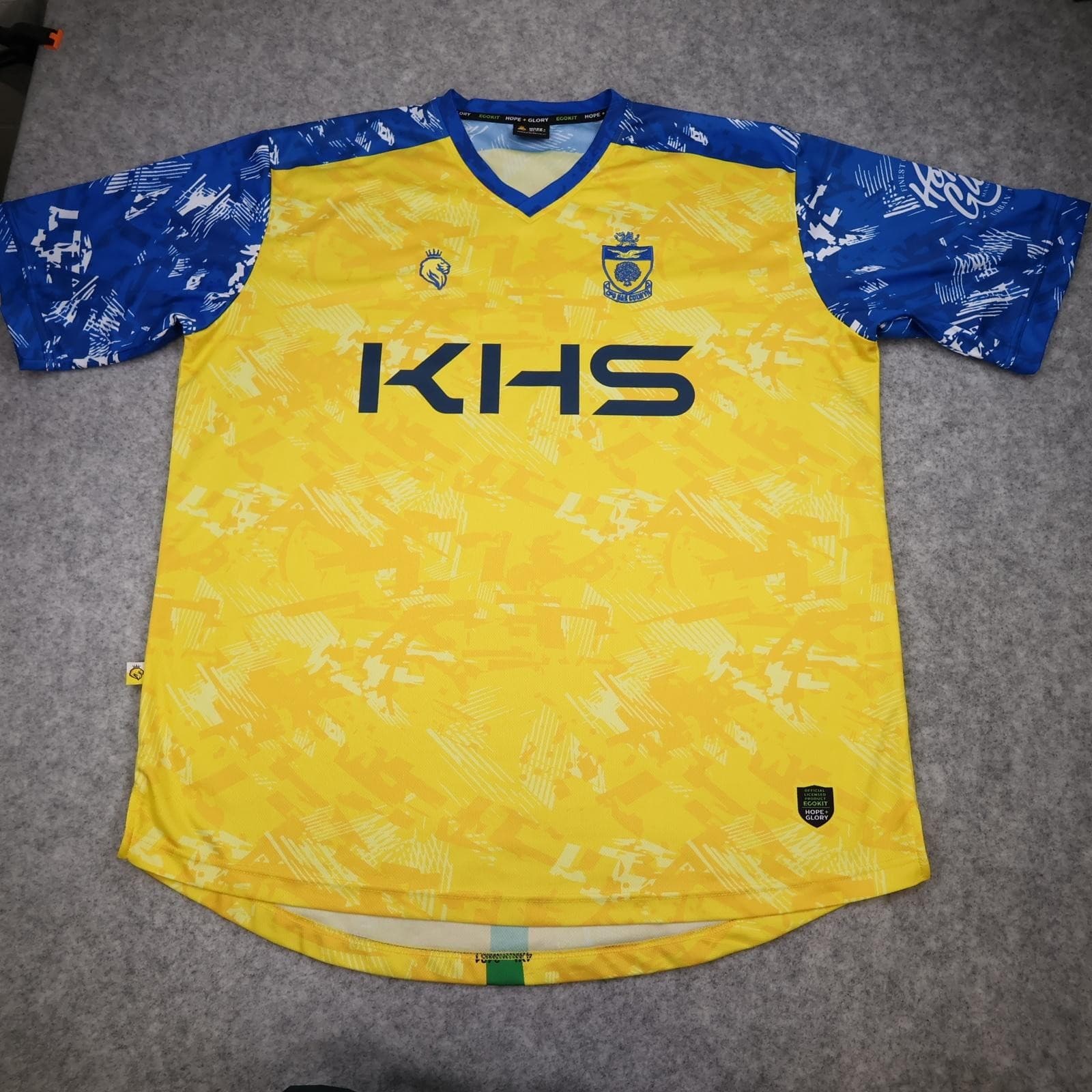 Colwyn Bay FC Shirt Mens 4XL Yellow Away 2024 2026 Football Soccer Jersey Ecokit