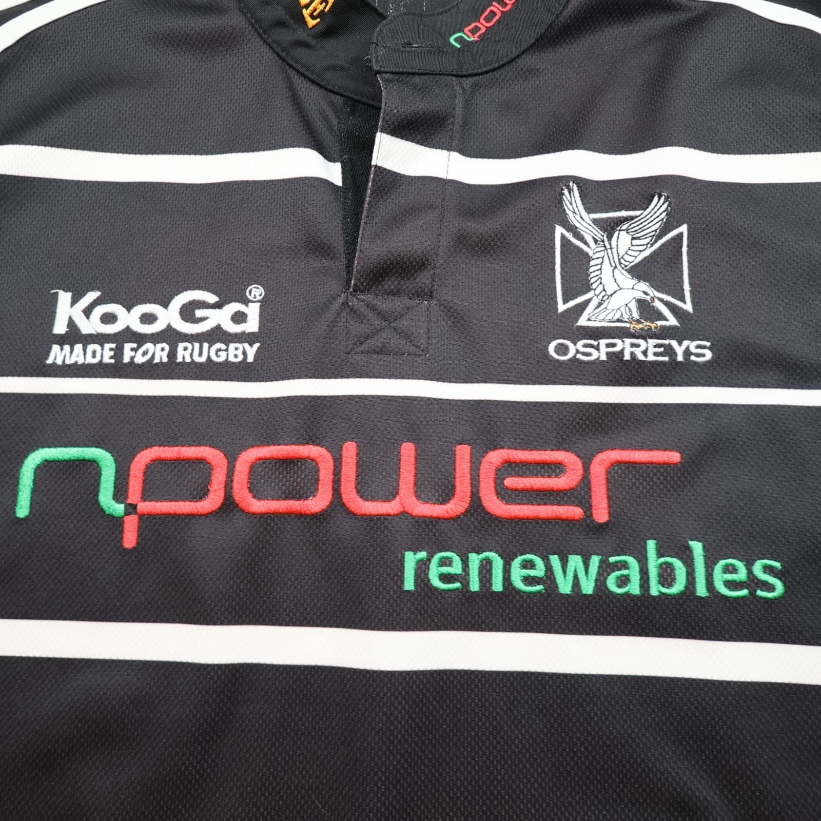 Ospreys Rugby Shirt Extra Large Black Away Jersey 2006 2007 Kooga Jersey 46" photo 3