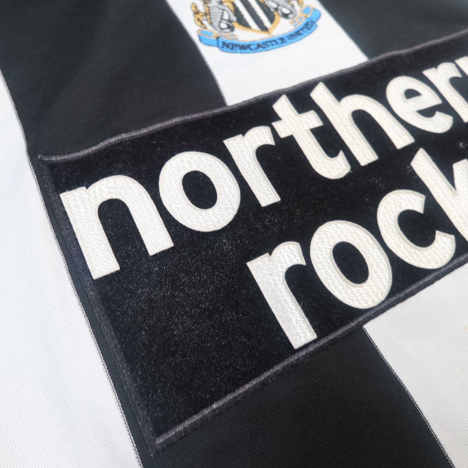 Newcastle United Shirt Mens Medium Black Home 2007 2009 Adidas Northern Rock photo 5