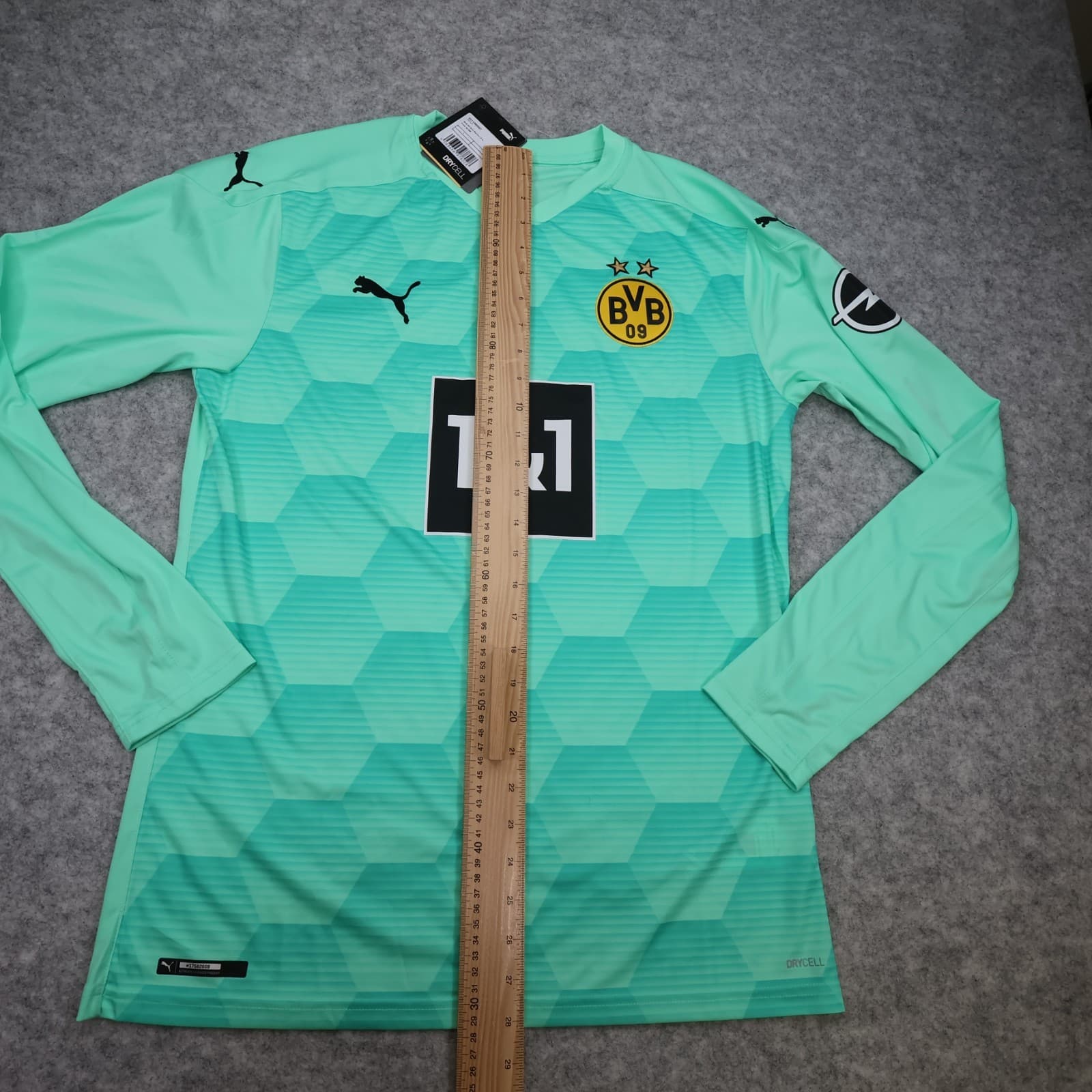 Borussia Dortmund Goalkeeper Shirt Large Green Puma Jersey 2020 2021 Jersey photo 12