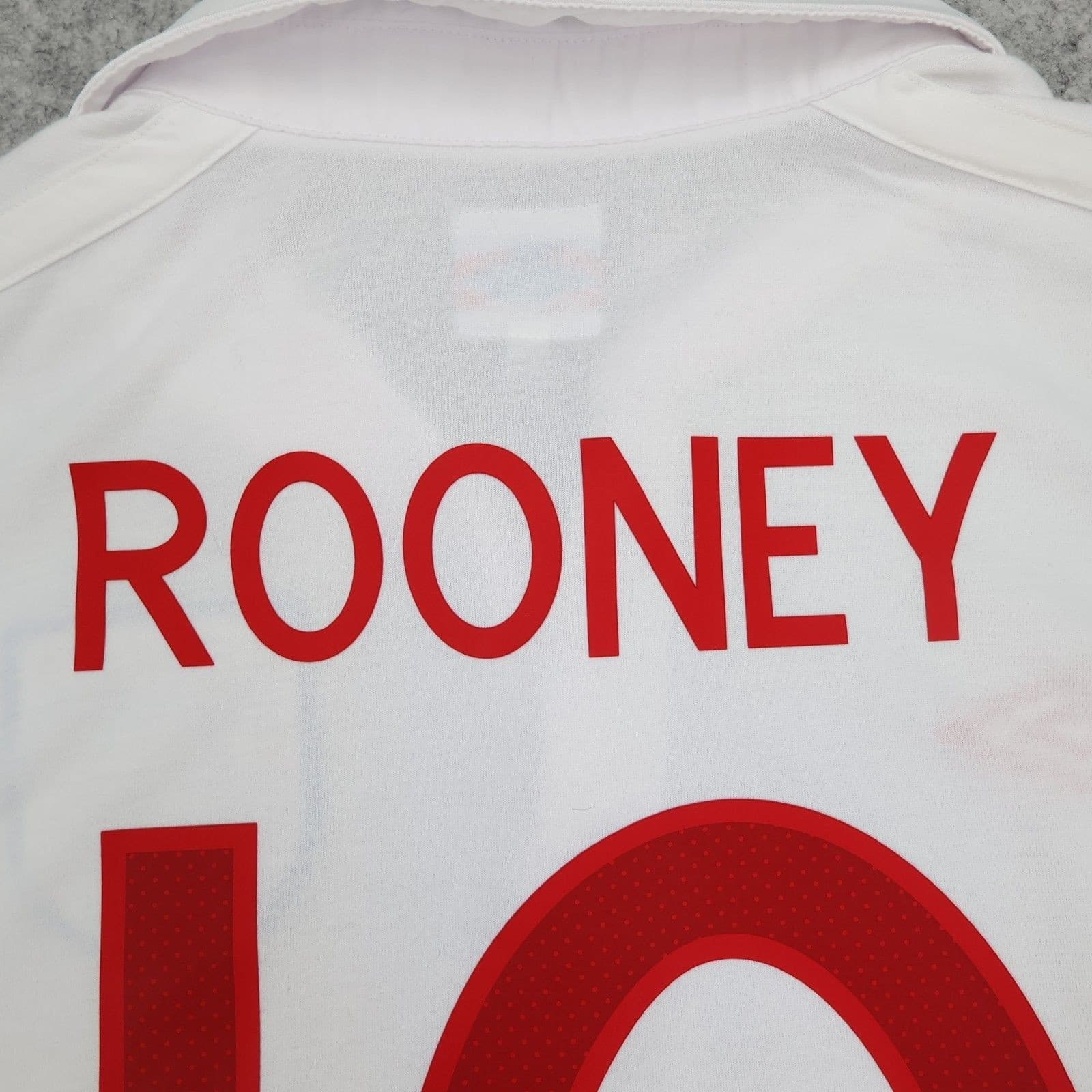 England Football Shirt Large White Home Kit Umbro 2009 2010 44 Wayne Rooney photo 13