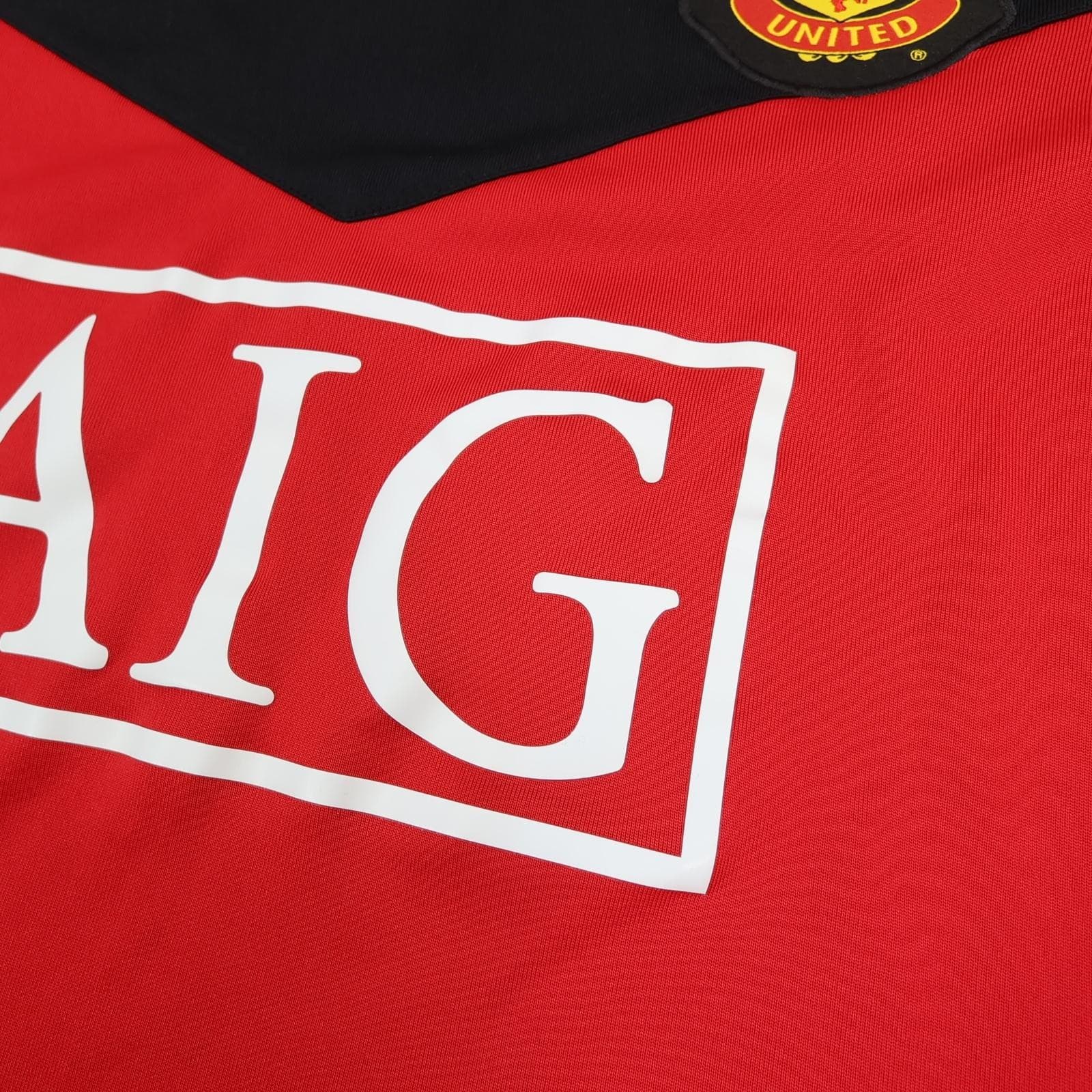 Manchester United Shirt Mens Medium Red Home 2009 2010 Football Nike Fletcher 24 photo 5