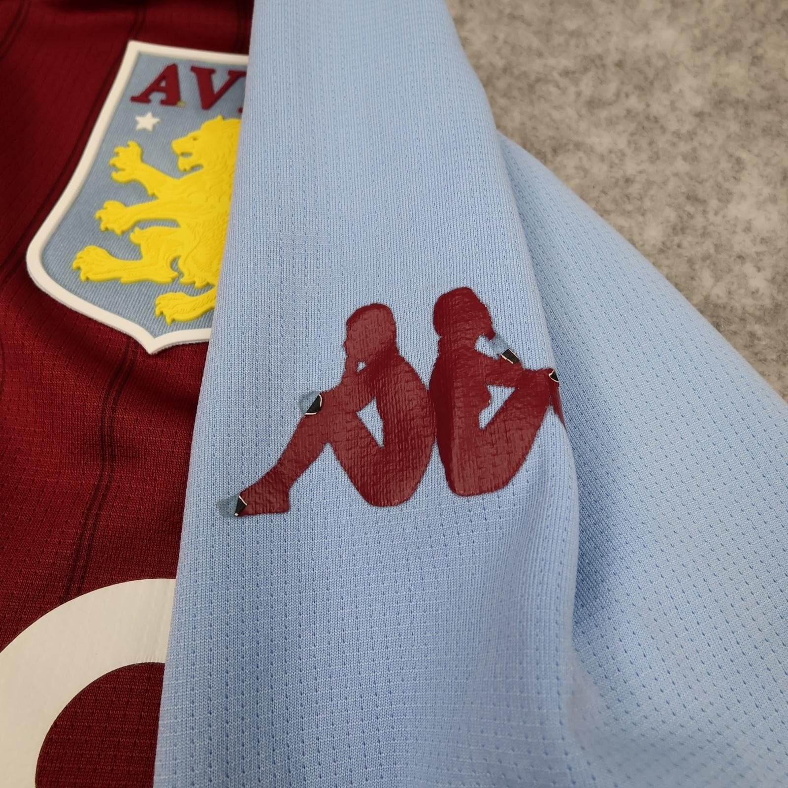 Aston Villa Shirt Mens 3XL Red Home 2020 2021 Football Kappa Cazoo Jersey photo 7