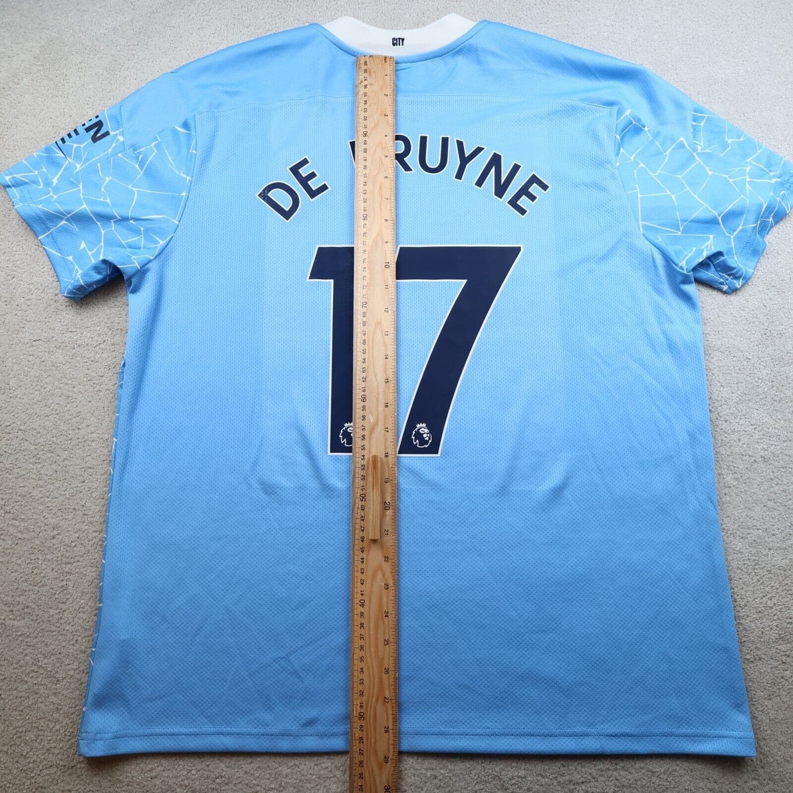 Manchester City Shirt 2XL Blue Home Kit 2020 2021 Puma Jersey Kevin De Bruyne 17 photo 10