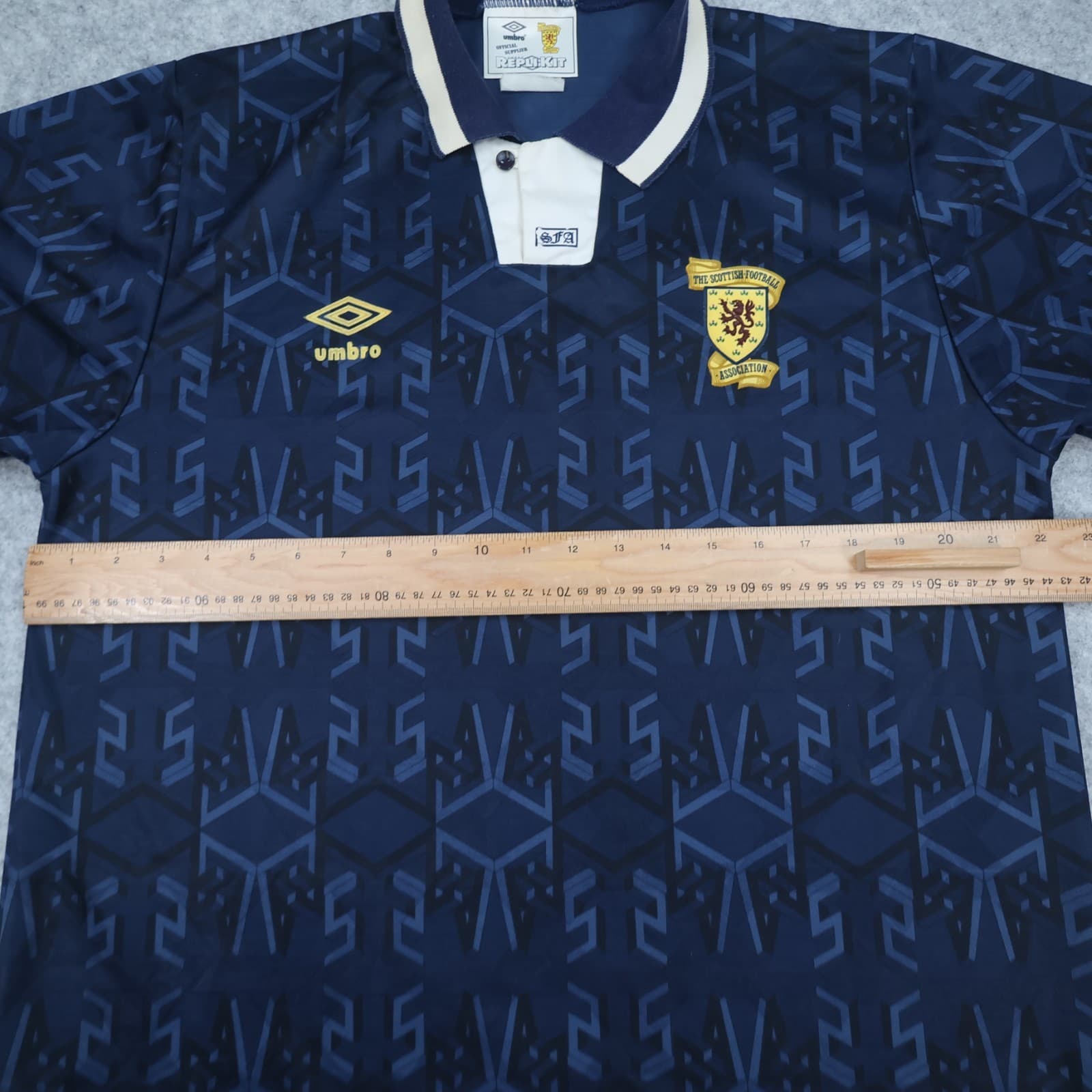 Vintage Scotland Football Shirt Large Blue Home Umbro 1991 1994 Soccer Jersey photo 10
